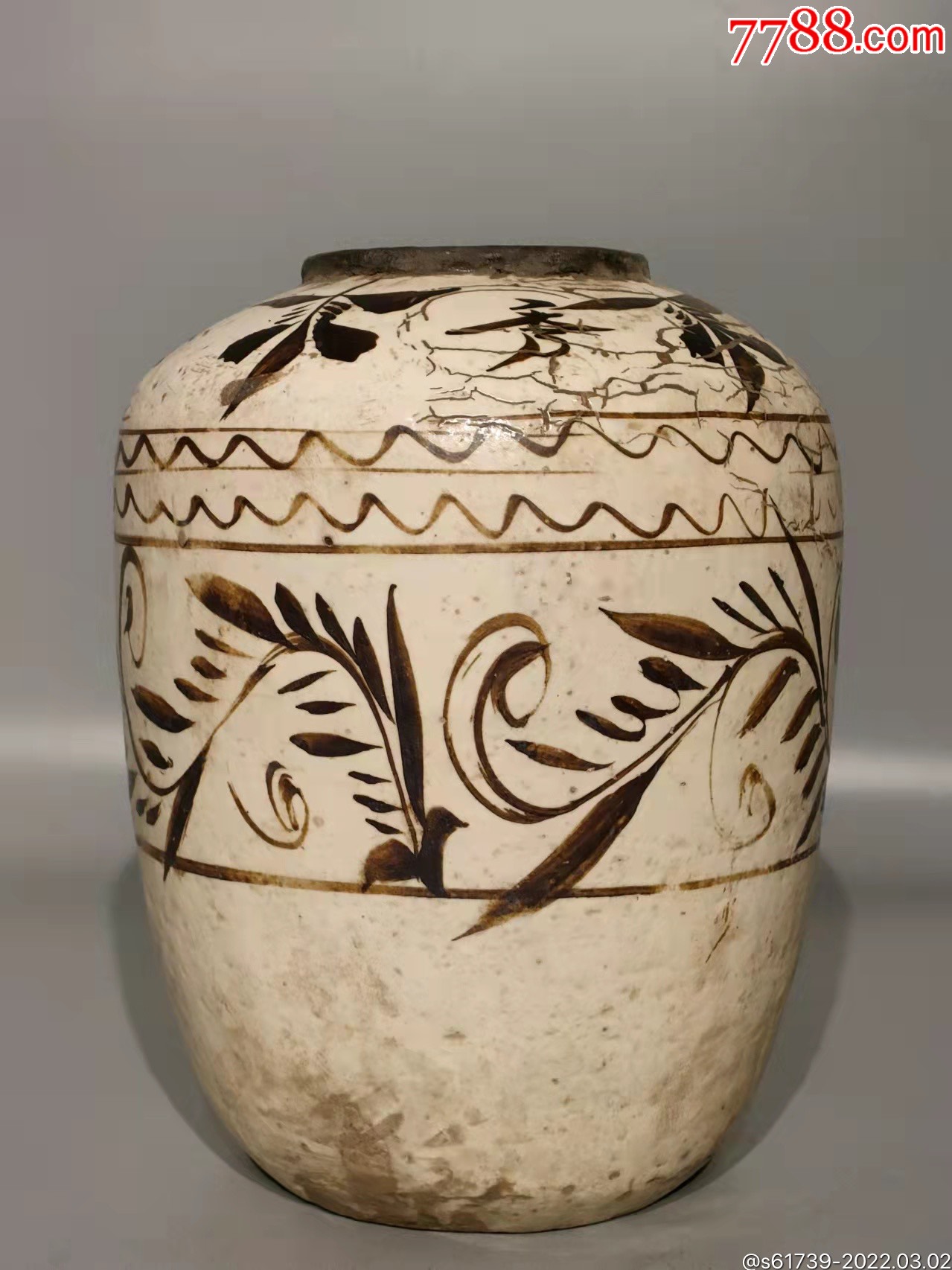 明代磁州窑文字酒缸