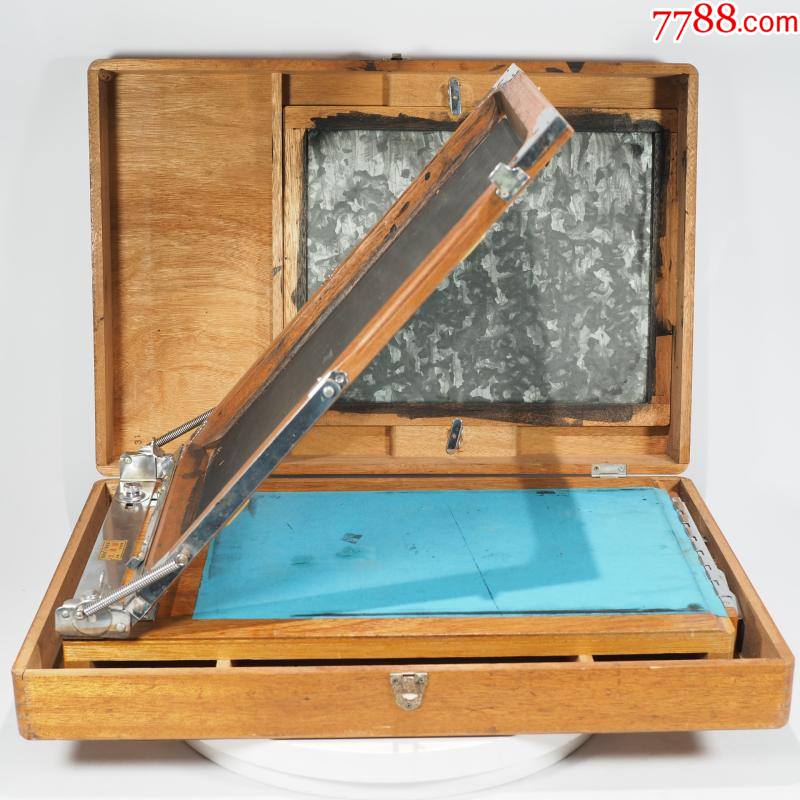 70年代日本老式丝网印刷机便携手推油印机民俗老物-油印机-7788黄龙玉