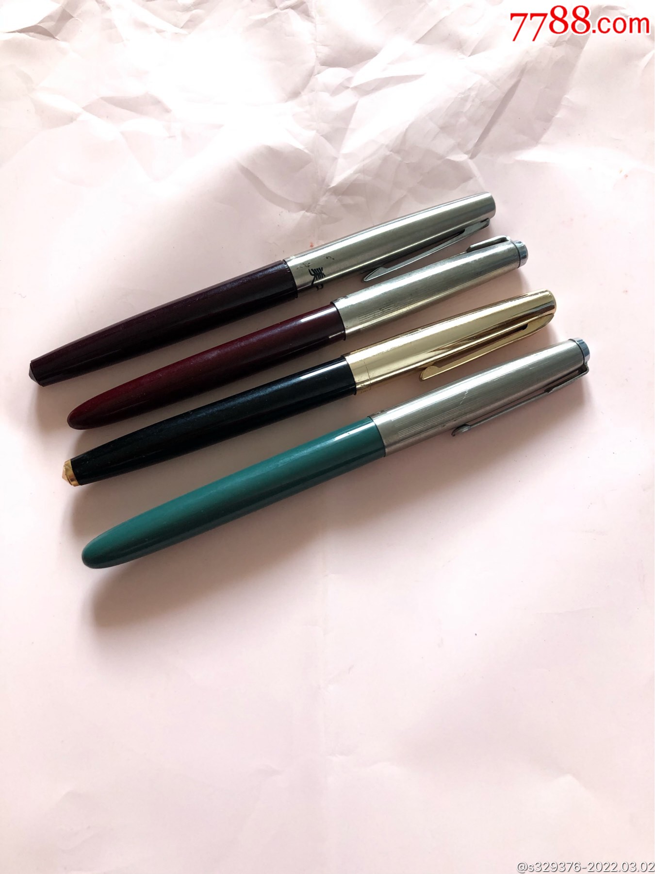 老钢笔四只三个新的未使用英雄美工笔英雄616永生6132永生712