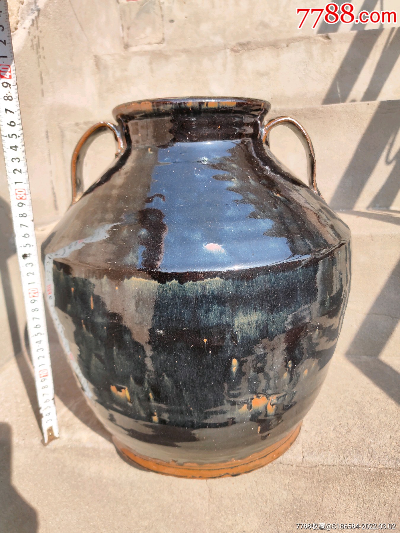 清窑变双耳大肚罐-价格:588元-se85652628-花釉/窑变瓷-零售-7788收藏