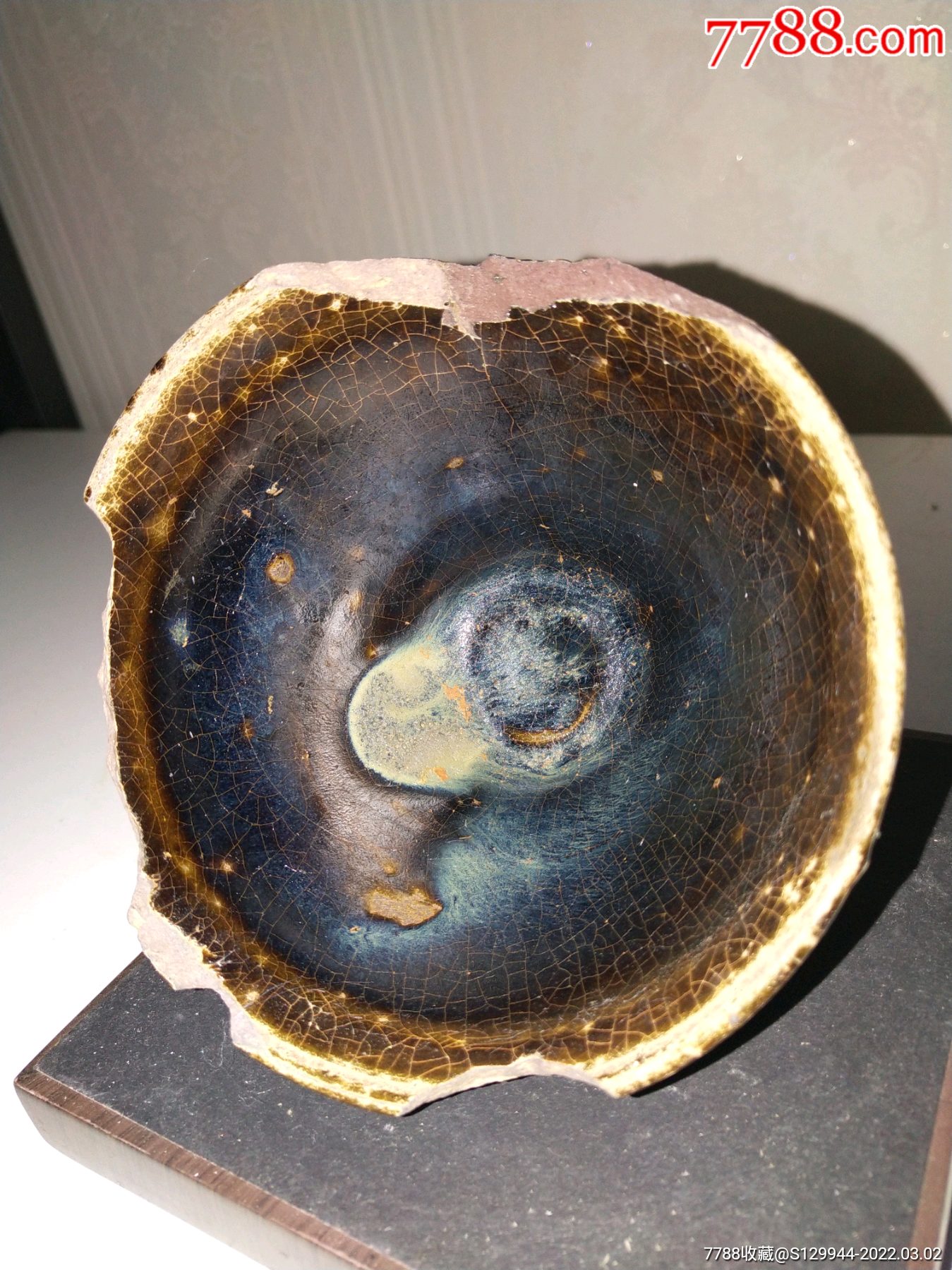 宋代建窑黑釉窑变茶盏_黑瓷/天目瓷_第1张_7788老玩具收藏