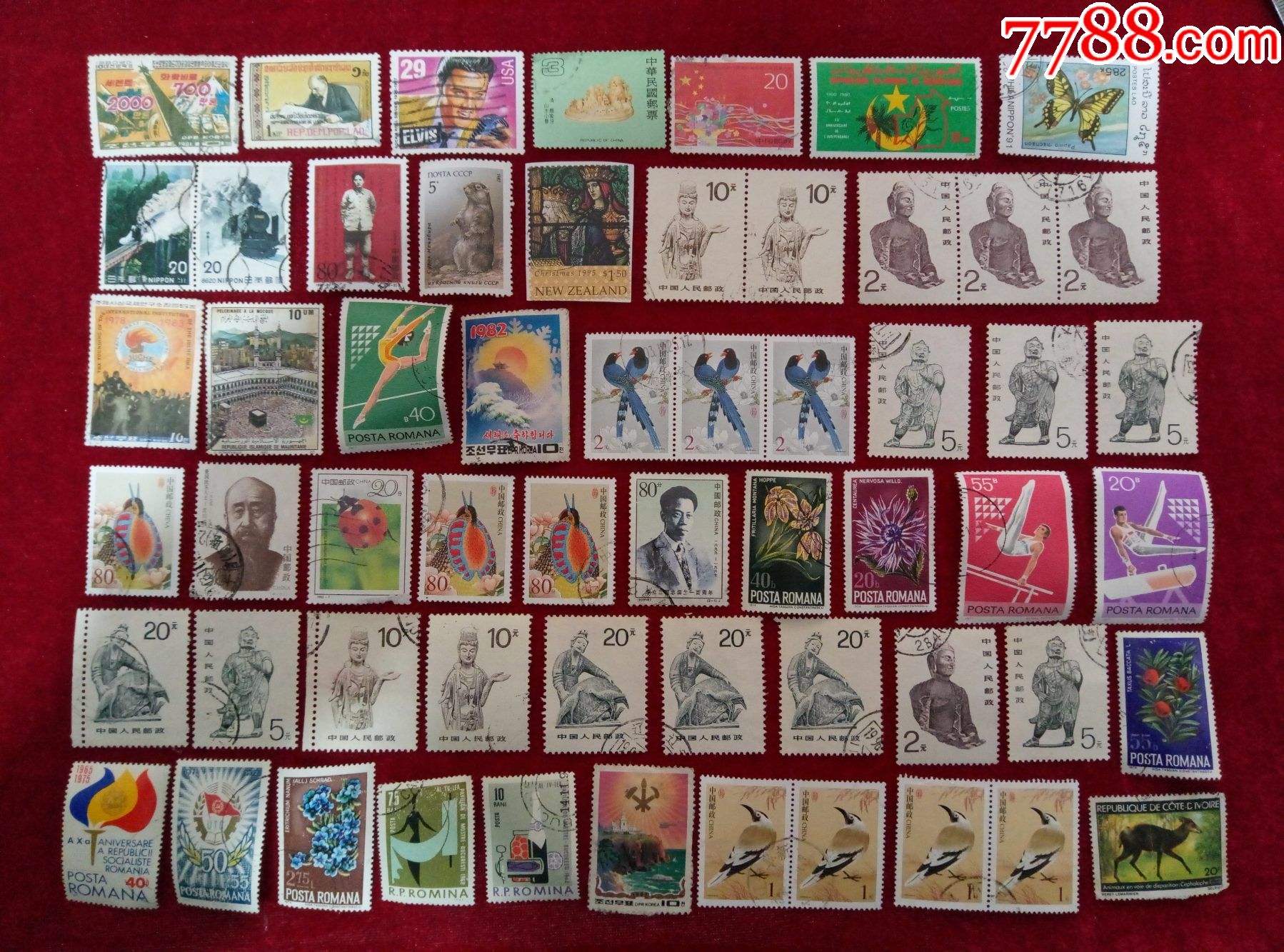 处理使用过的各种老邮票157枚30元