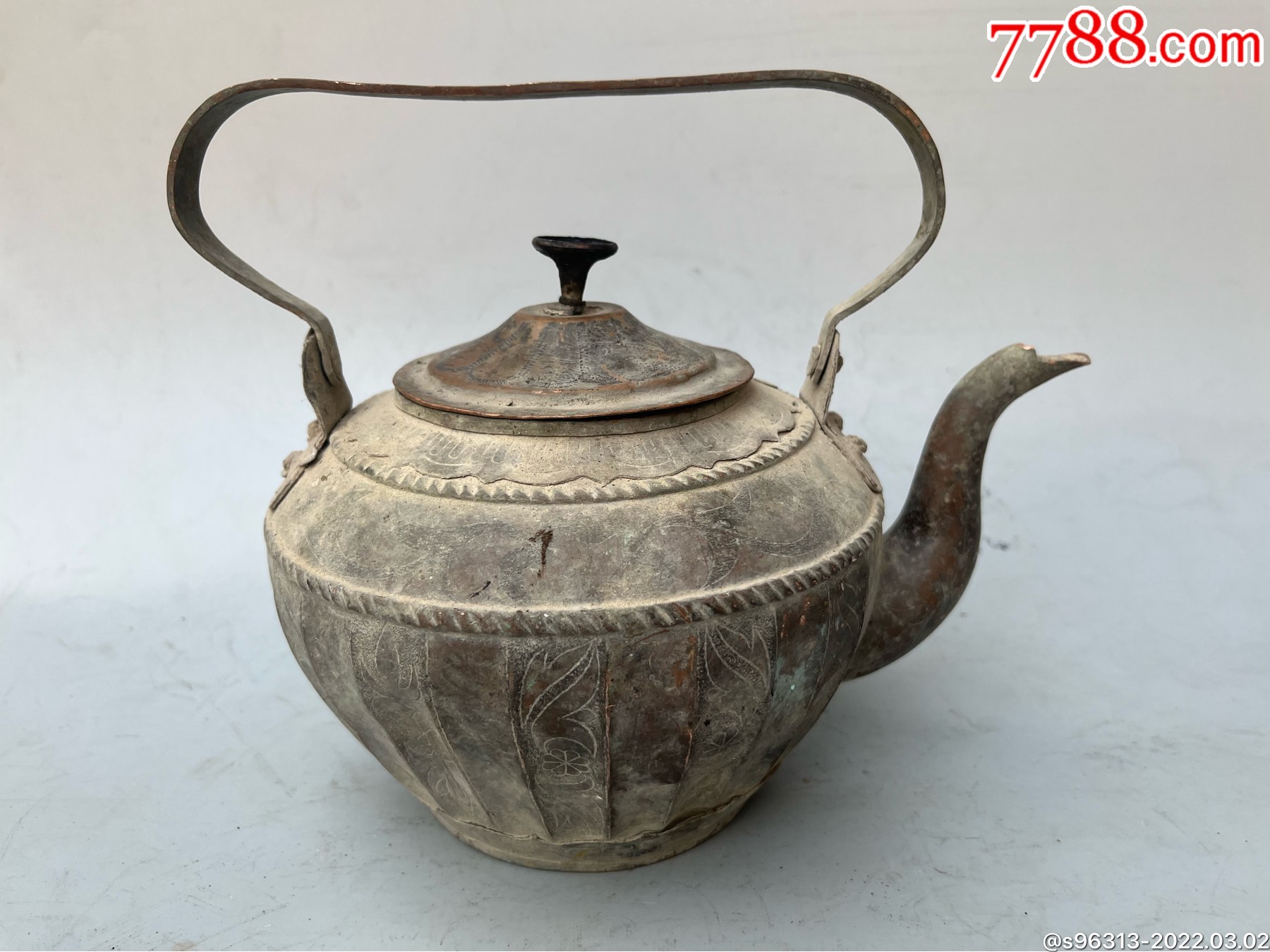 红铜刻花壶-铜壶/铜瓶-7788商城__七七八八商品交易平台(7788.com)