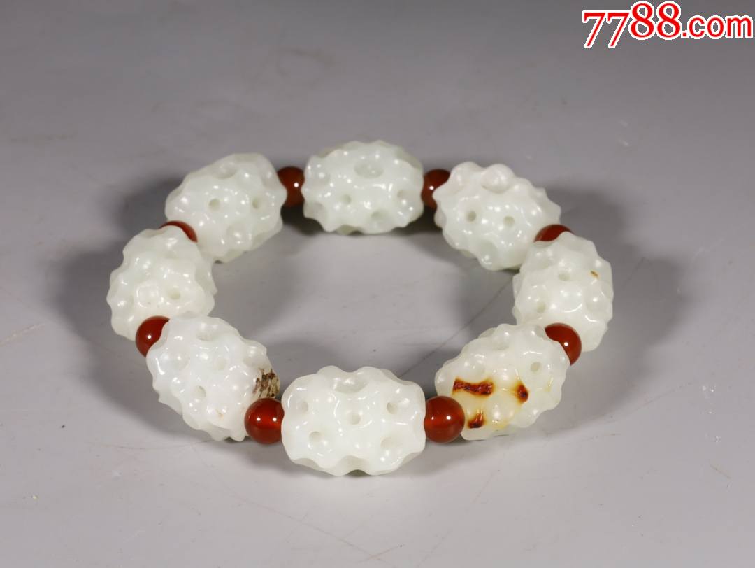 和田白玉路路通手串a84s40f