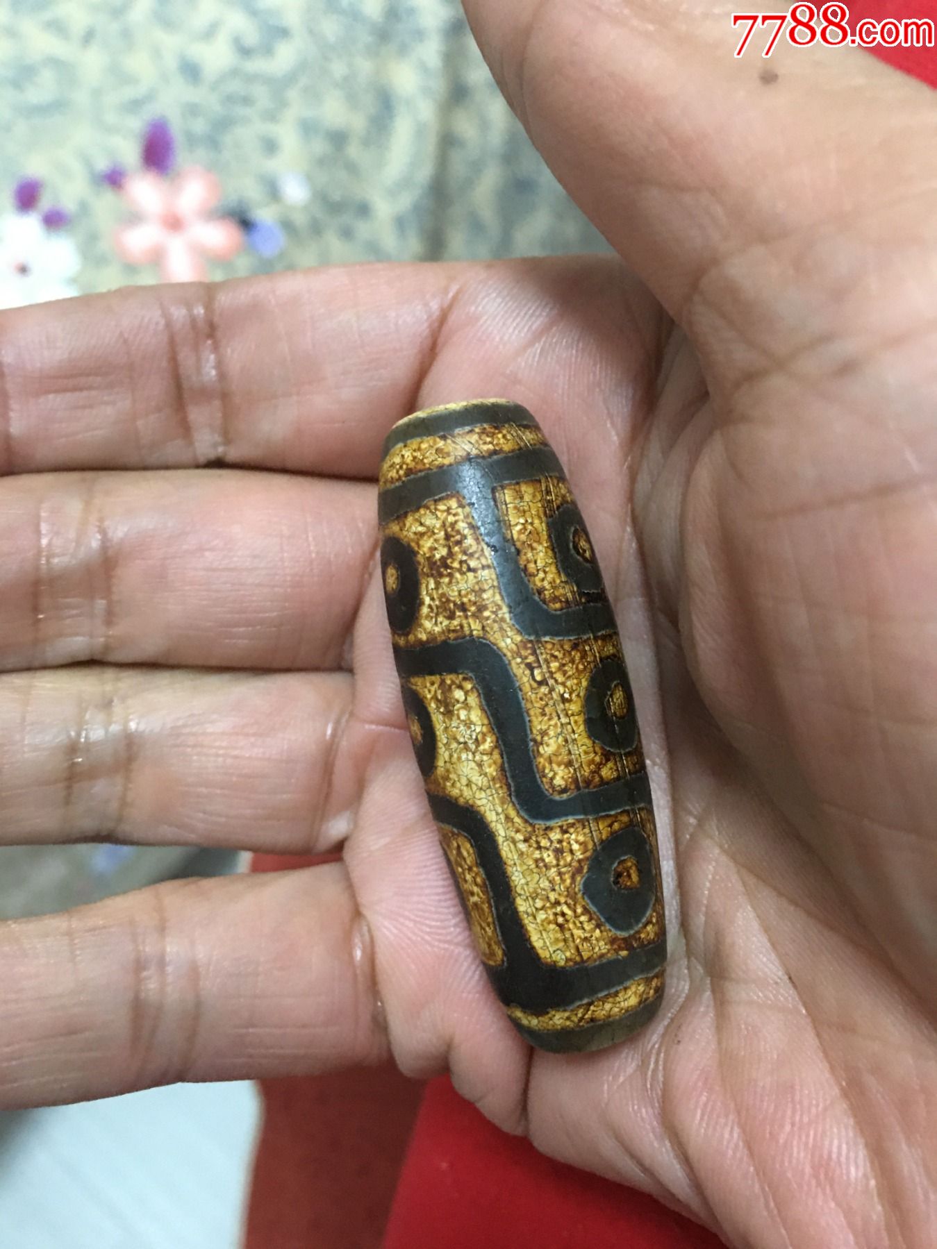保真清代西藏九眼老天珠包邮