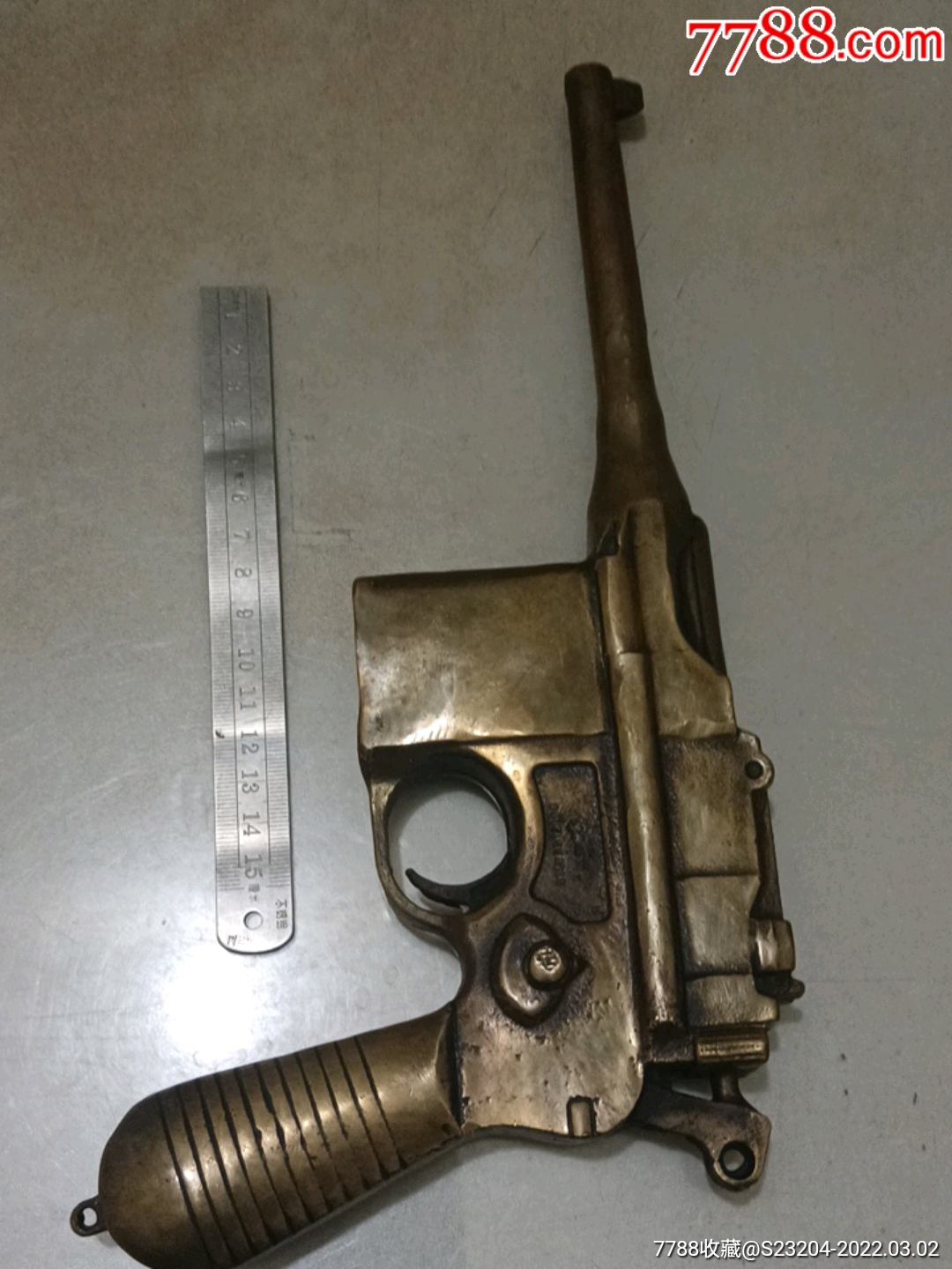 全铜影视道具枪28厘米