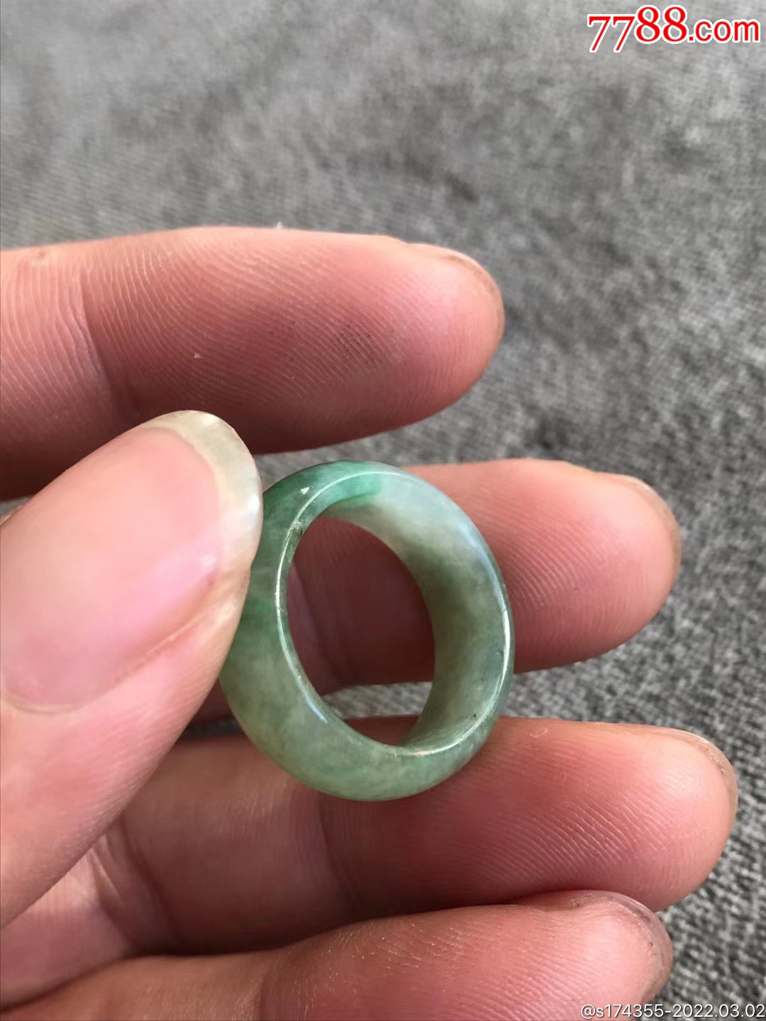 清代老翡翠扳指-价格:850元-se85660736-翡翠/缅甸玉-零售-7788小人书