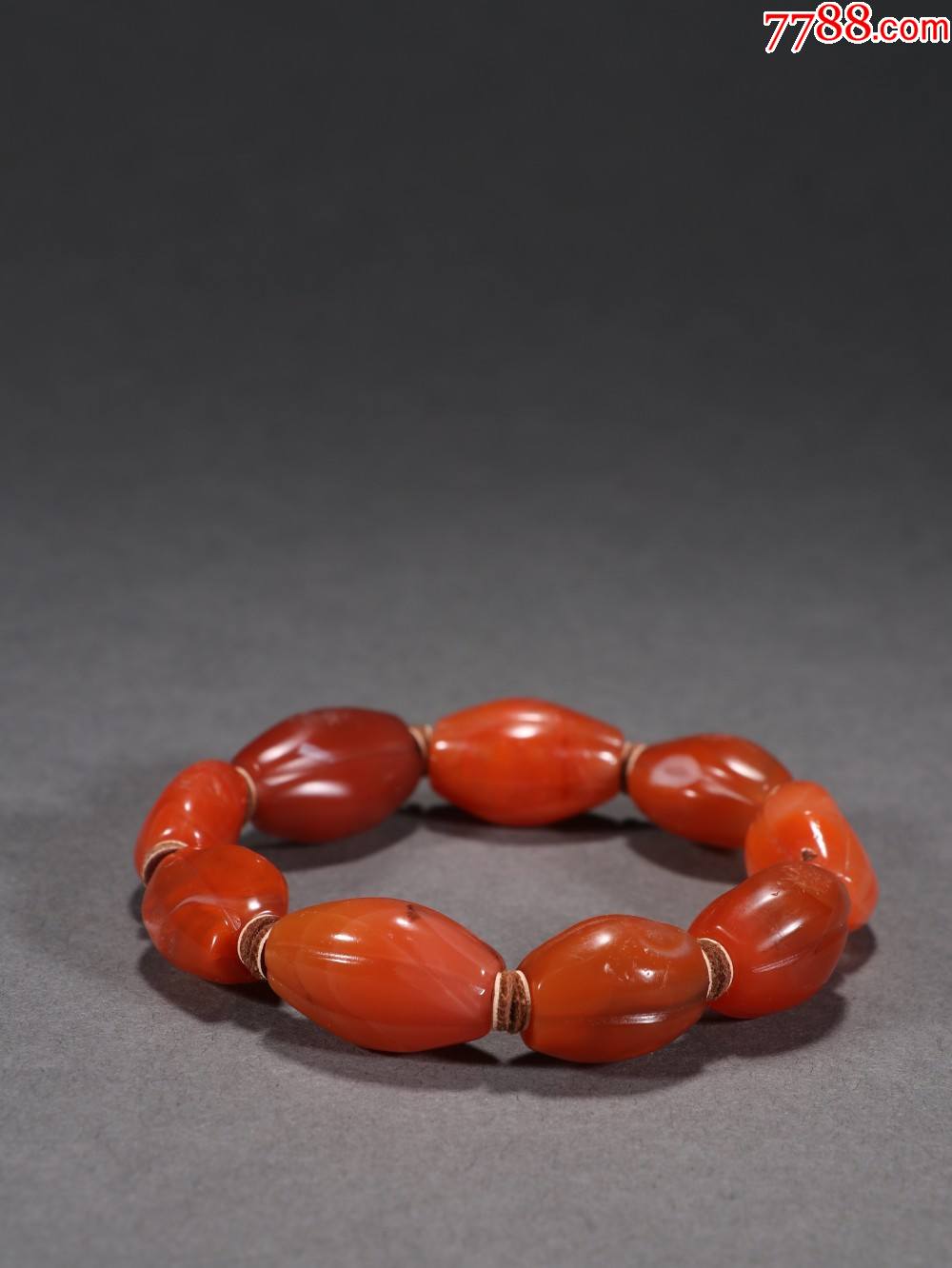 保山南红瓜棱形手串