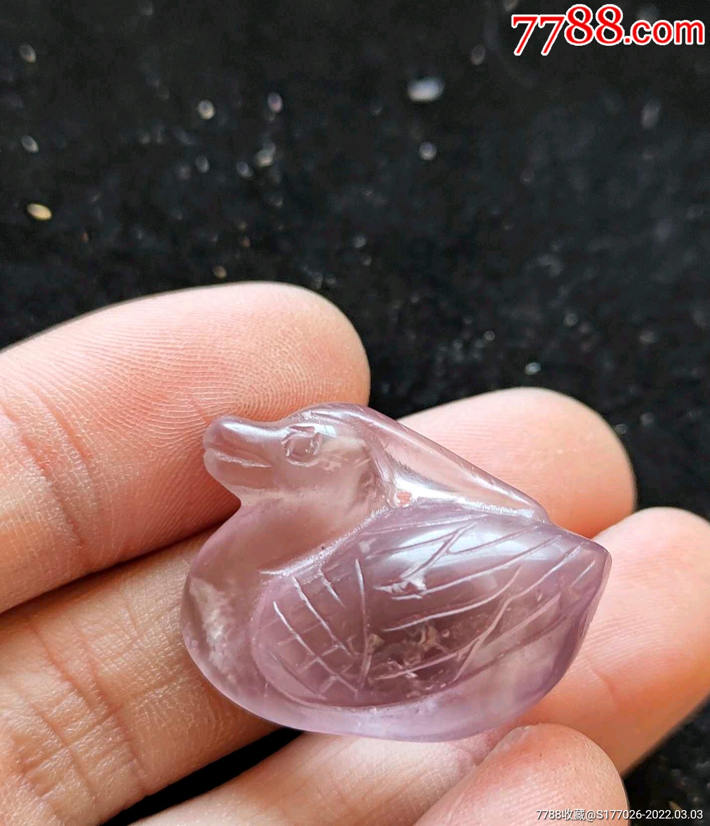 老水晶鸳鸯吊坠