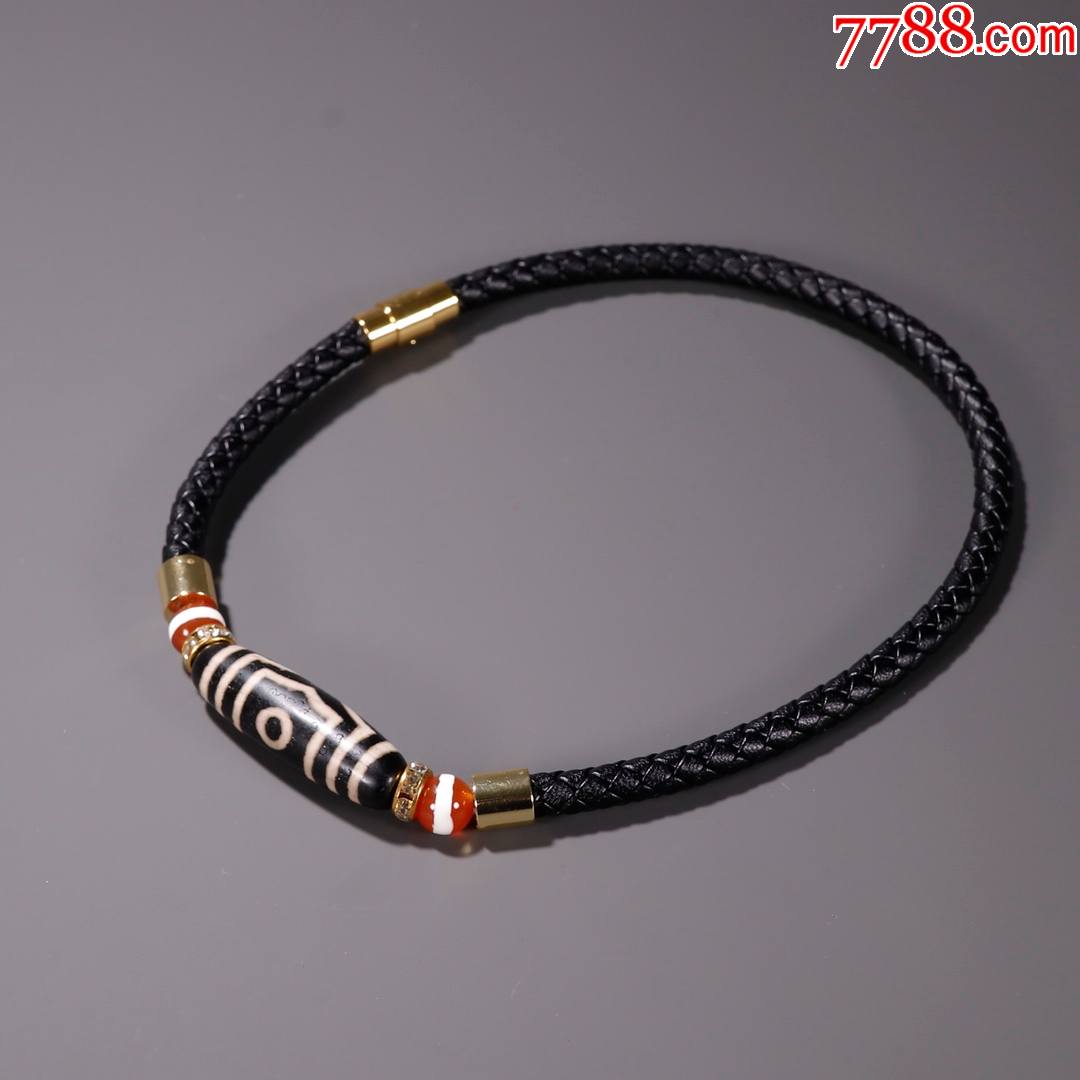 藏传千年至纯三眼天珠锁骨链