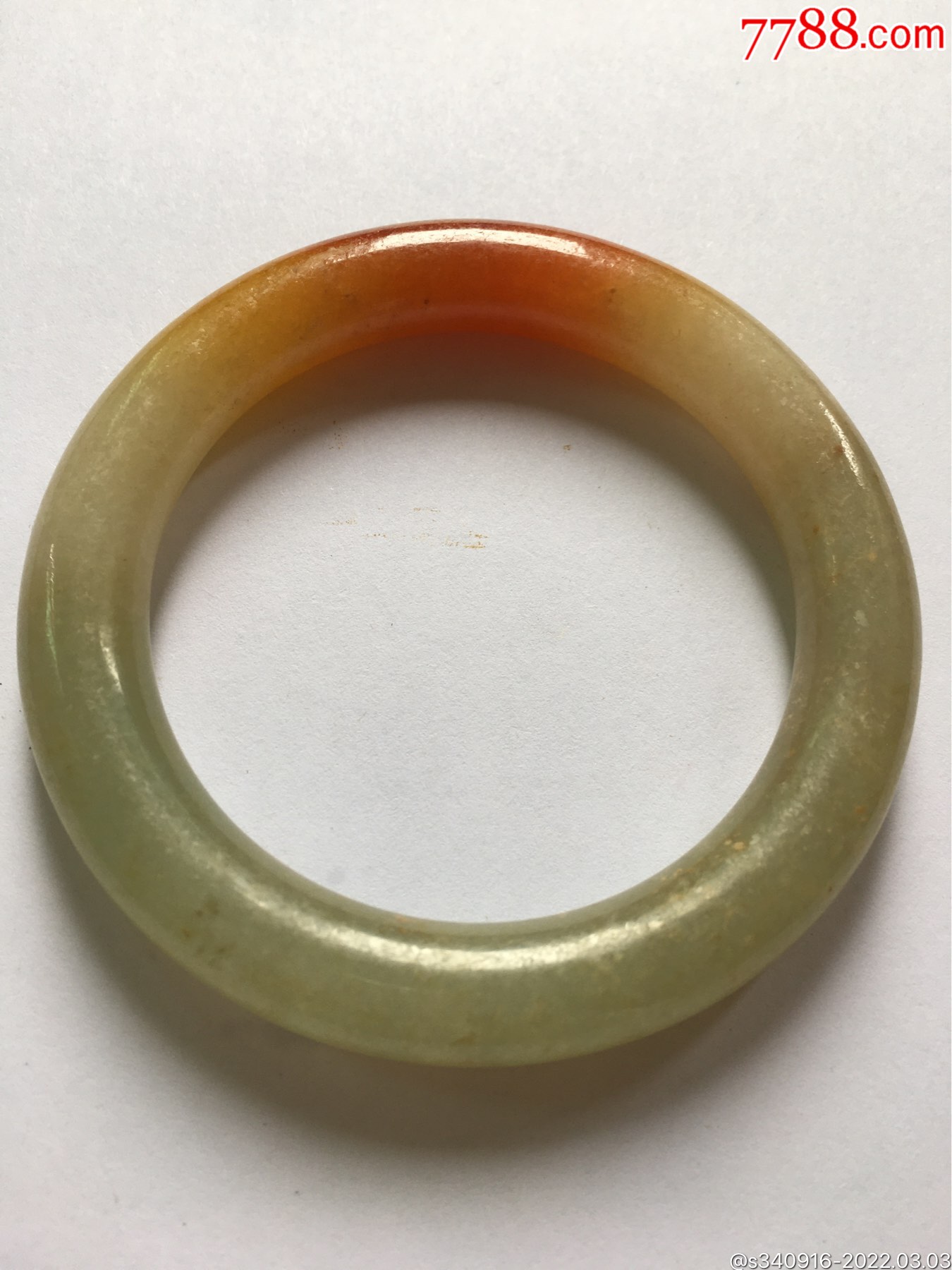 缅甸翡翠瓜囊种老手镯_翡翠/缅甸玉_作品欣赏_收藏价值_7788油画收藏