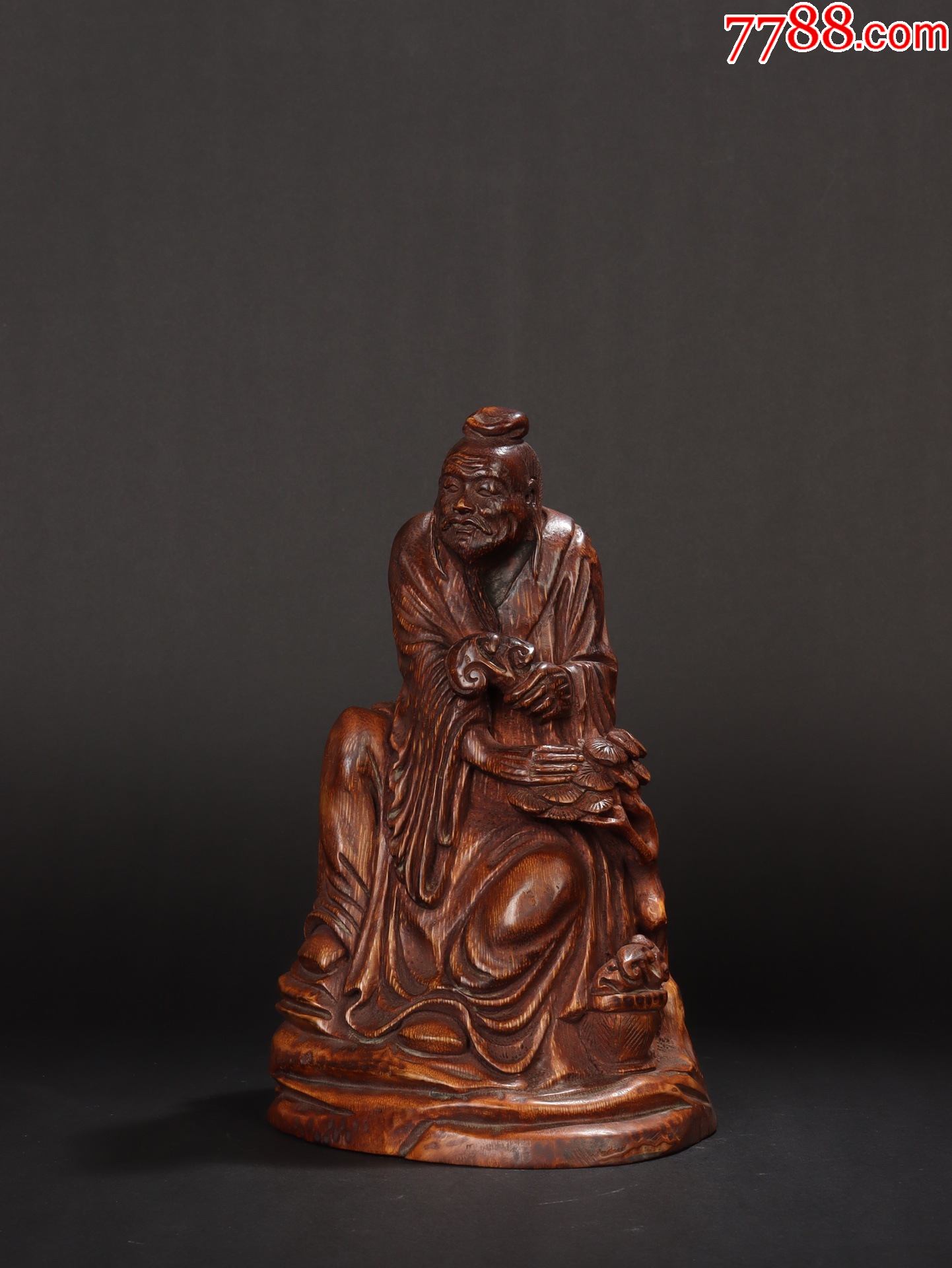 竹雕人物故事摆件