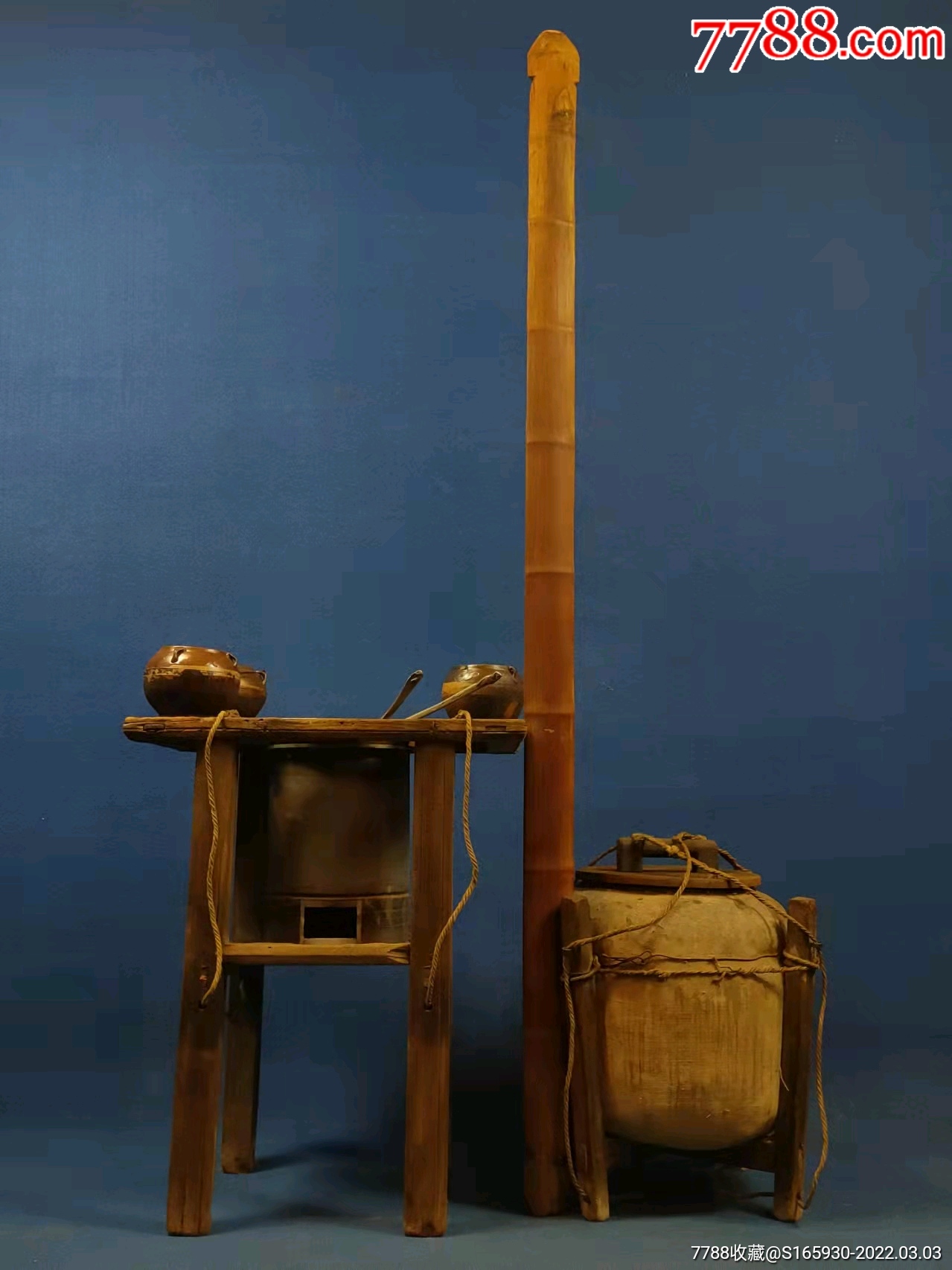 民俗精品卖豆腐脑馄饨的挑子一套