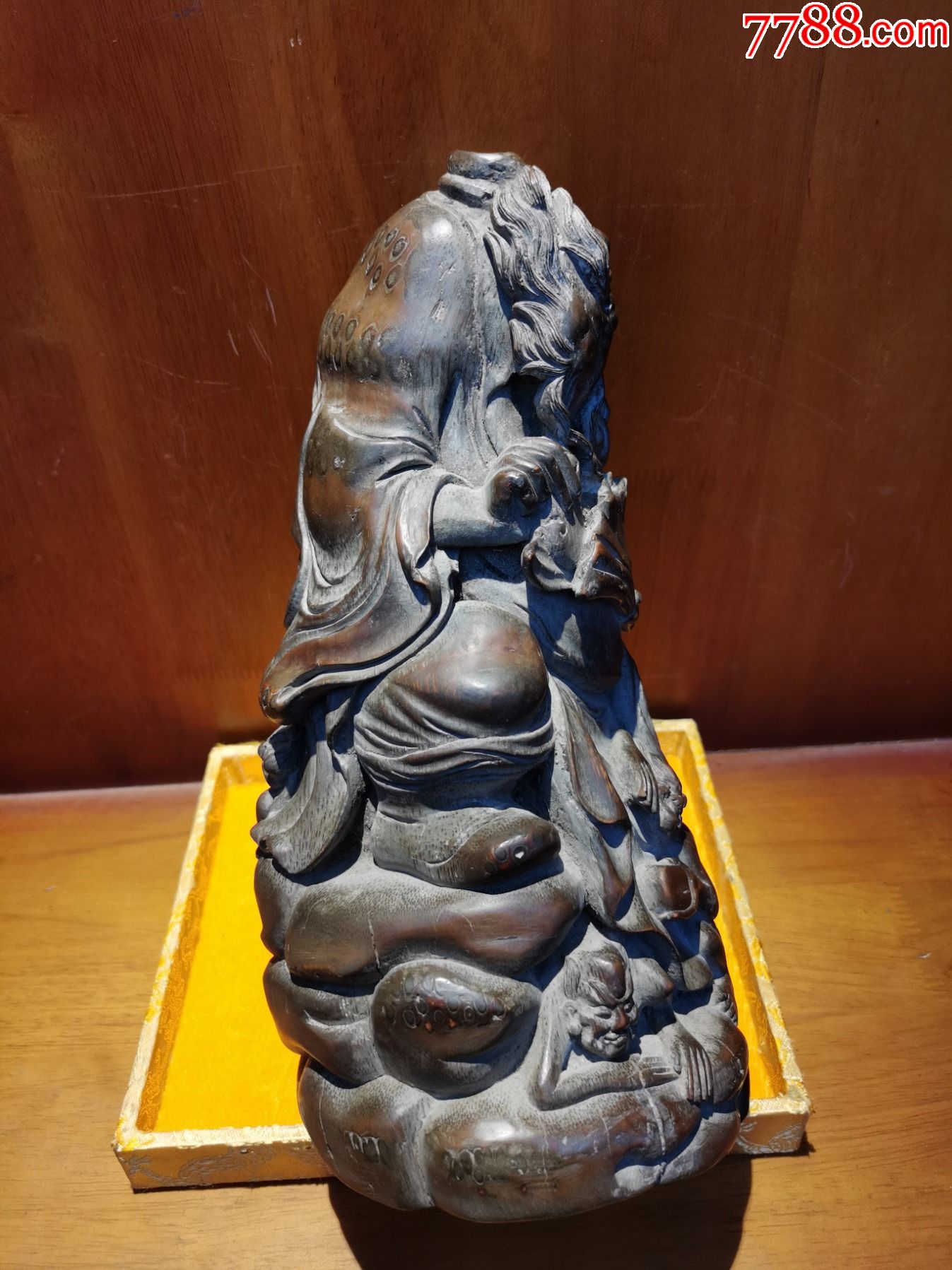 竹刻民间题材钟馗摆件