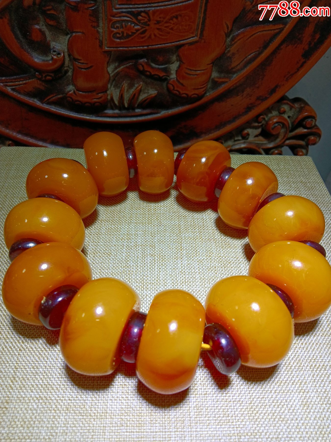 蜜蜡手串天然原矿蜜蜡清货