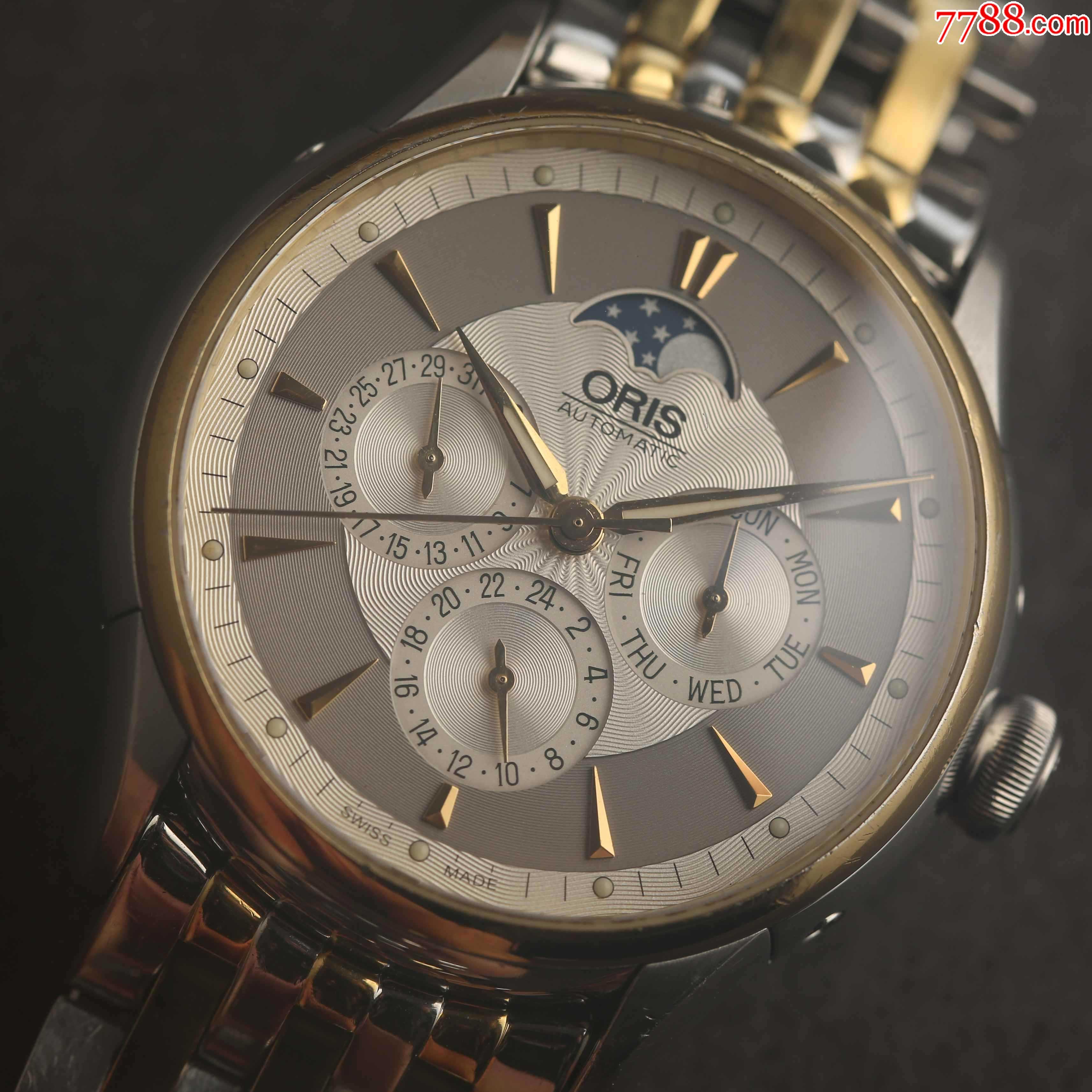 瑞士豪利时手表经典文化系列高级月相功能热门六针小丑盘一表难求