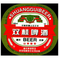  strong>双桂啤酒 /strong>_酒标_瓶标_啤酒标_身标_文字_年代不详