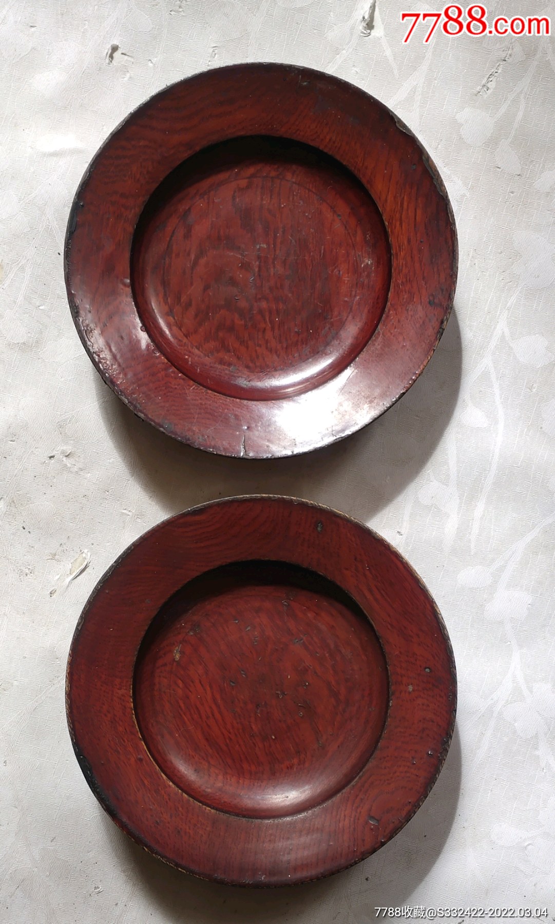 清代木盘一对_木盘/木盛具_第2张_7788小人书