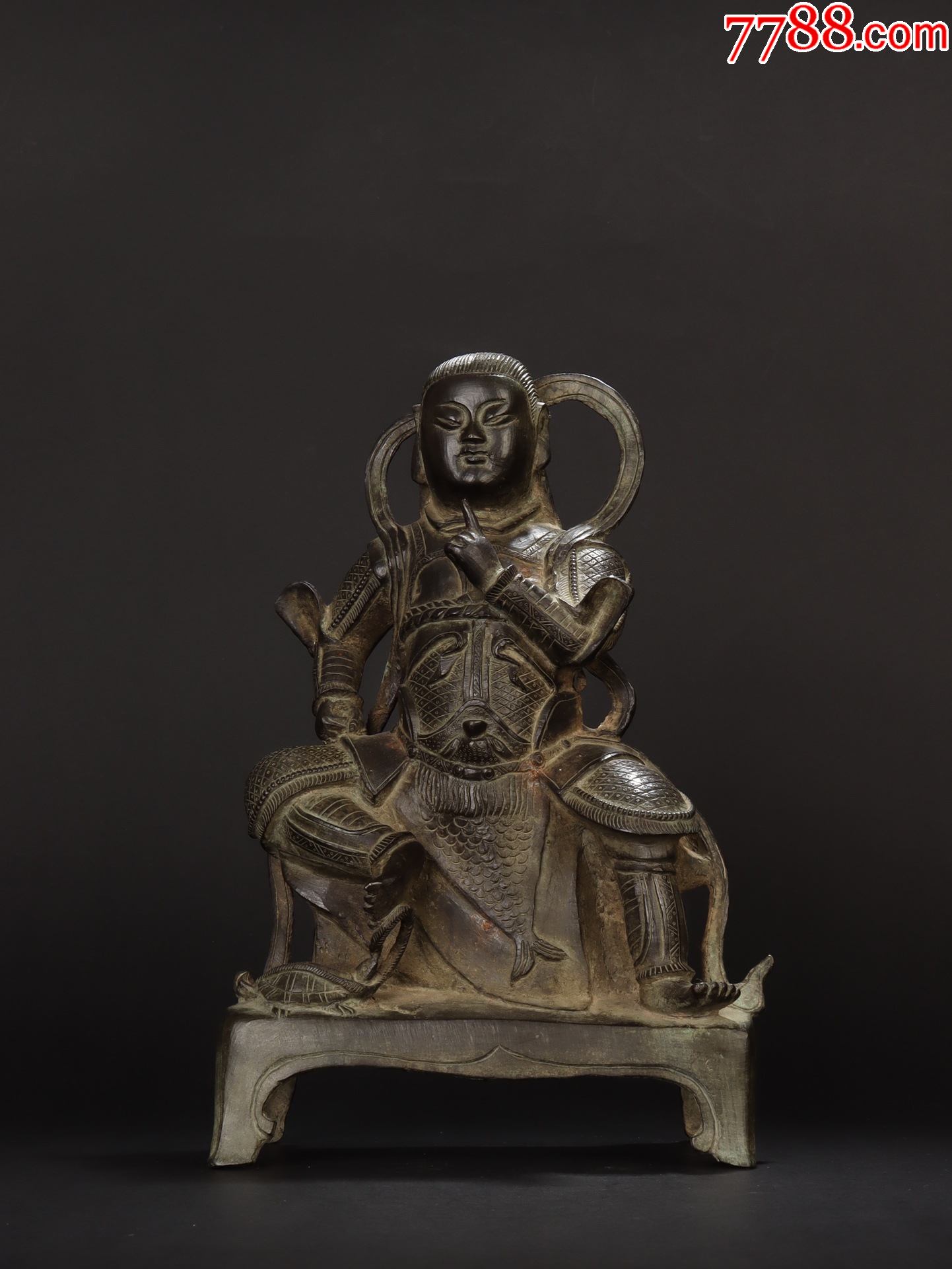 精铸铜胎玄武大帝造像