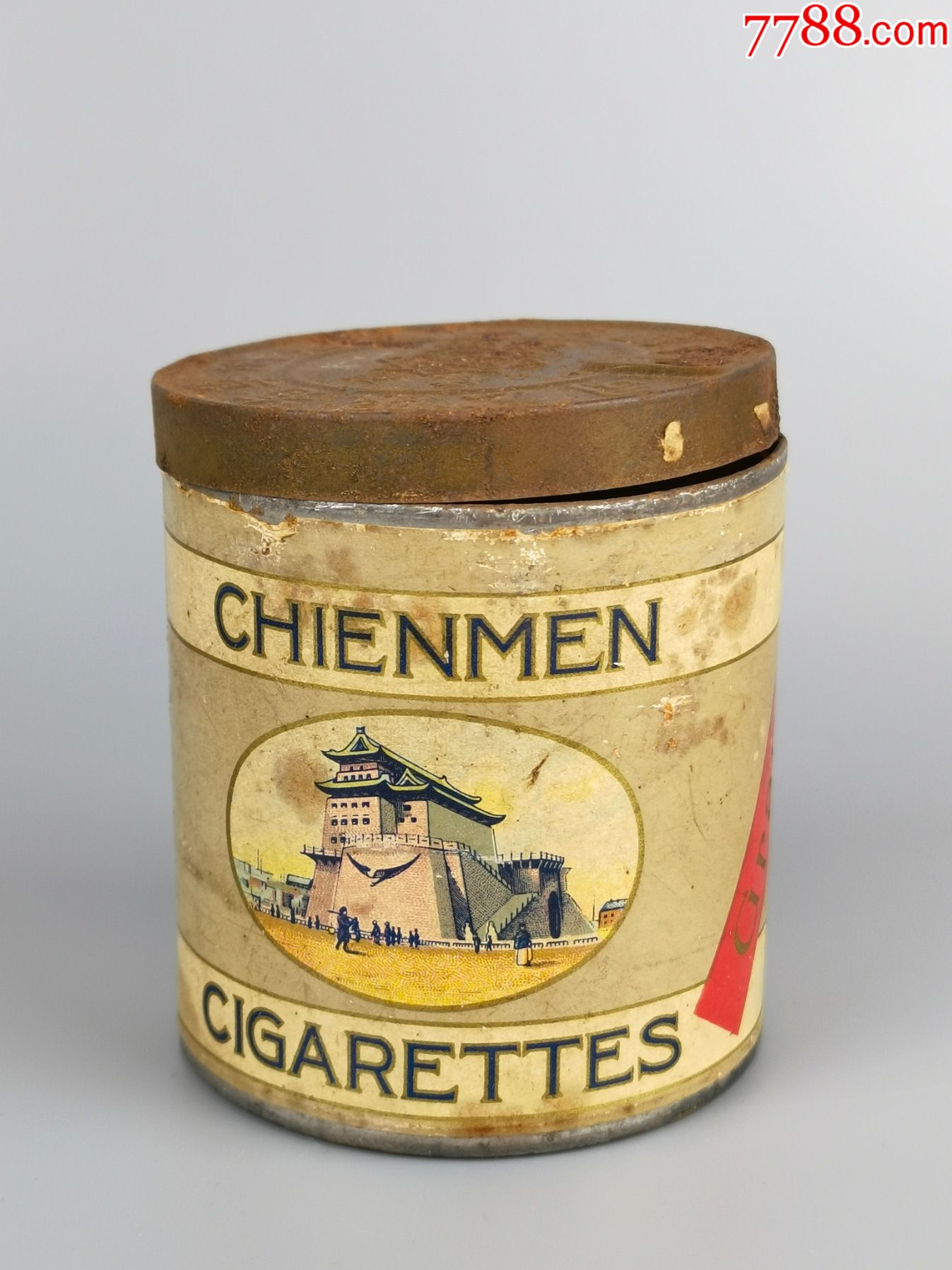 民国时期大前门香烟桶标_烟标/烟盒_程饶金【7788收藏__收藏热线】