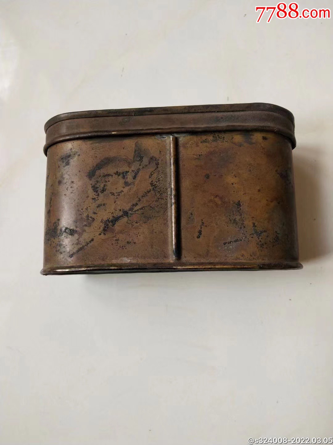 民国时期全铜蛐蛐盒完整无损做工精致收藏佳品