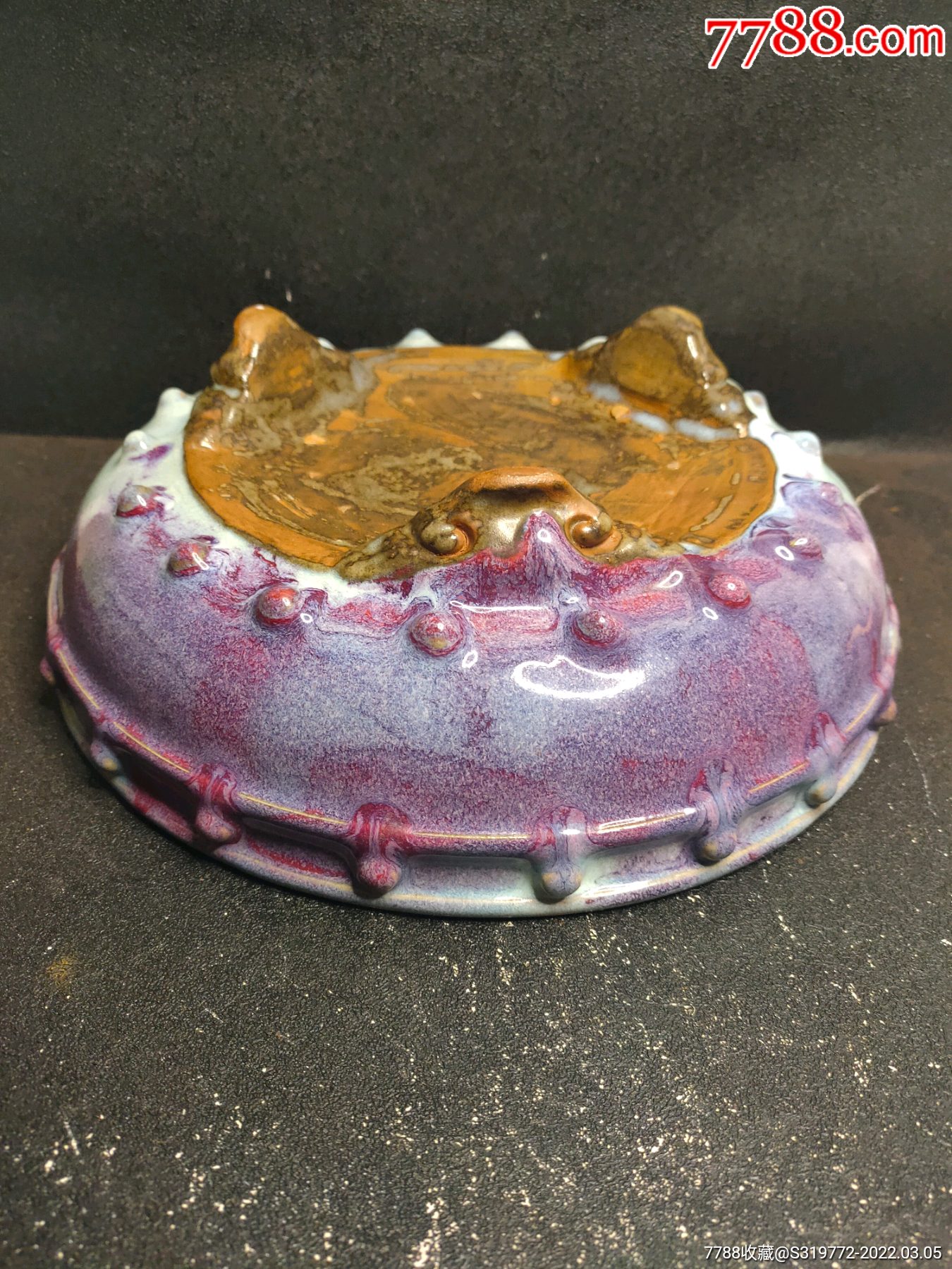 钧瓷鼓钉洗老钧瓷