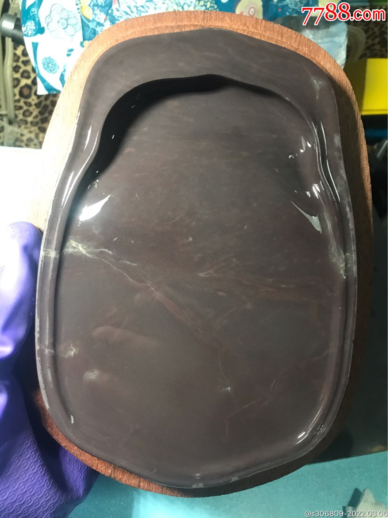 坑仔岩蝉形趟池砚