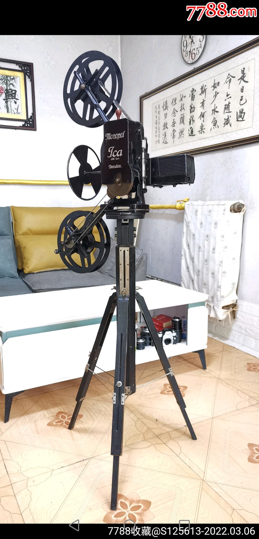 罕见1920年代前后德国35毫米monopol手摇电影放映机