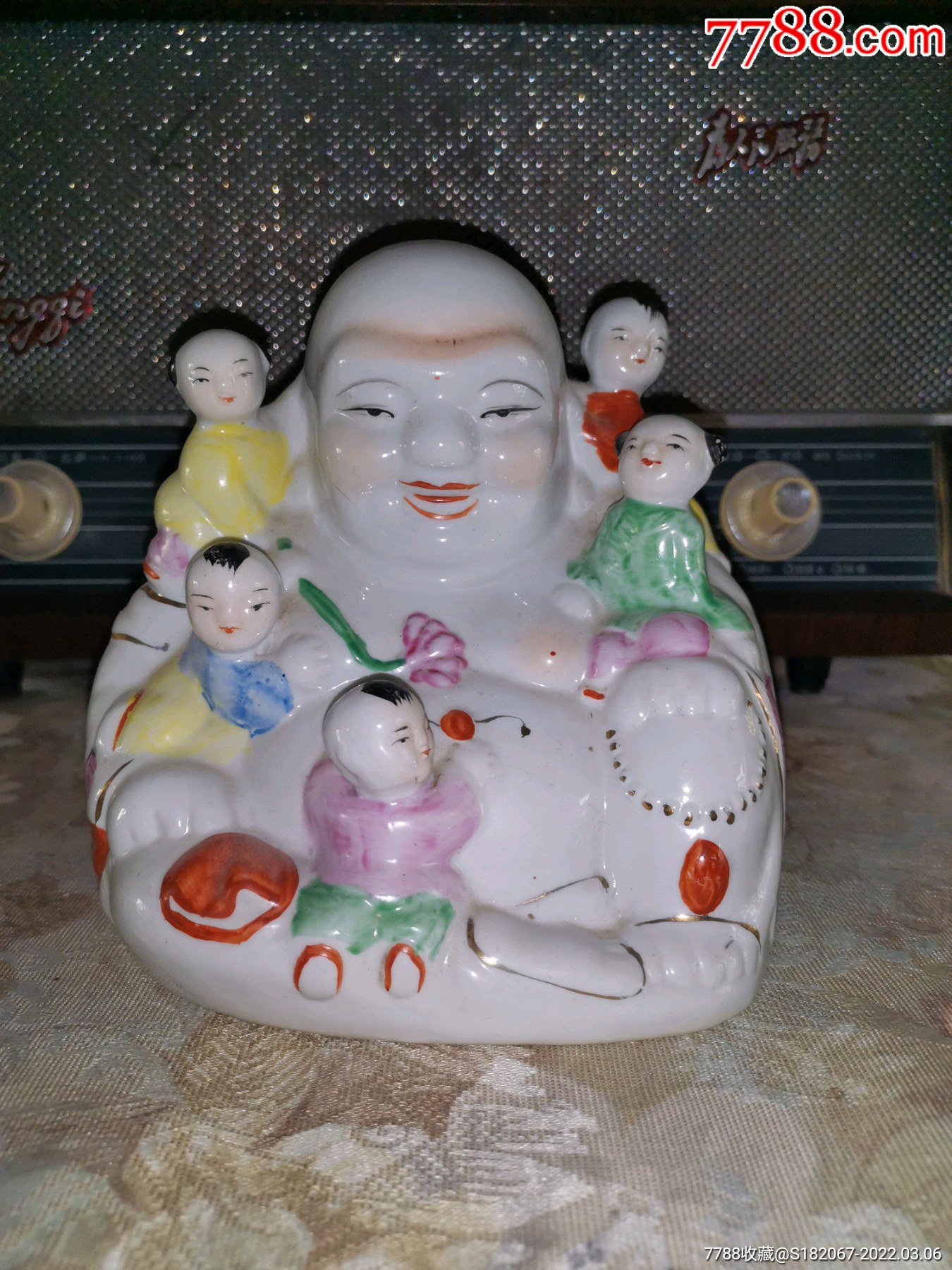 老货景德镇弥勒佛五子登科