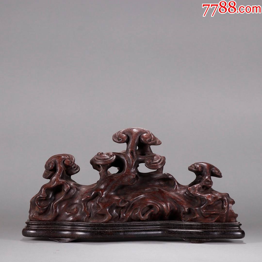 沉香灵芝山子摆件。_其他木艺品_古臻阁店【7788收藏__收藏热线】