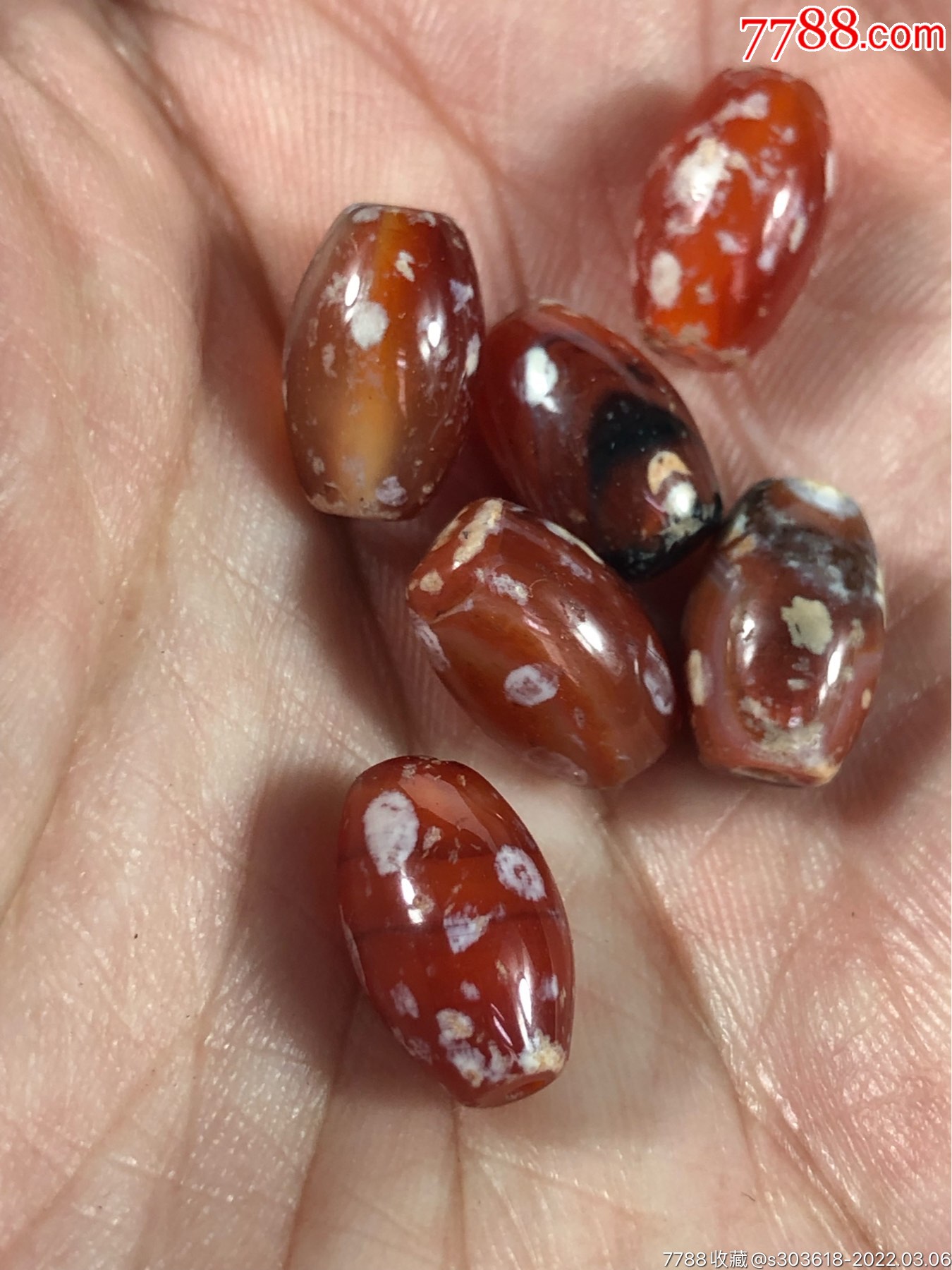 品名几十年灰皮玛瑙珠子