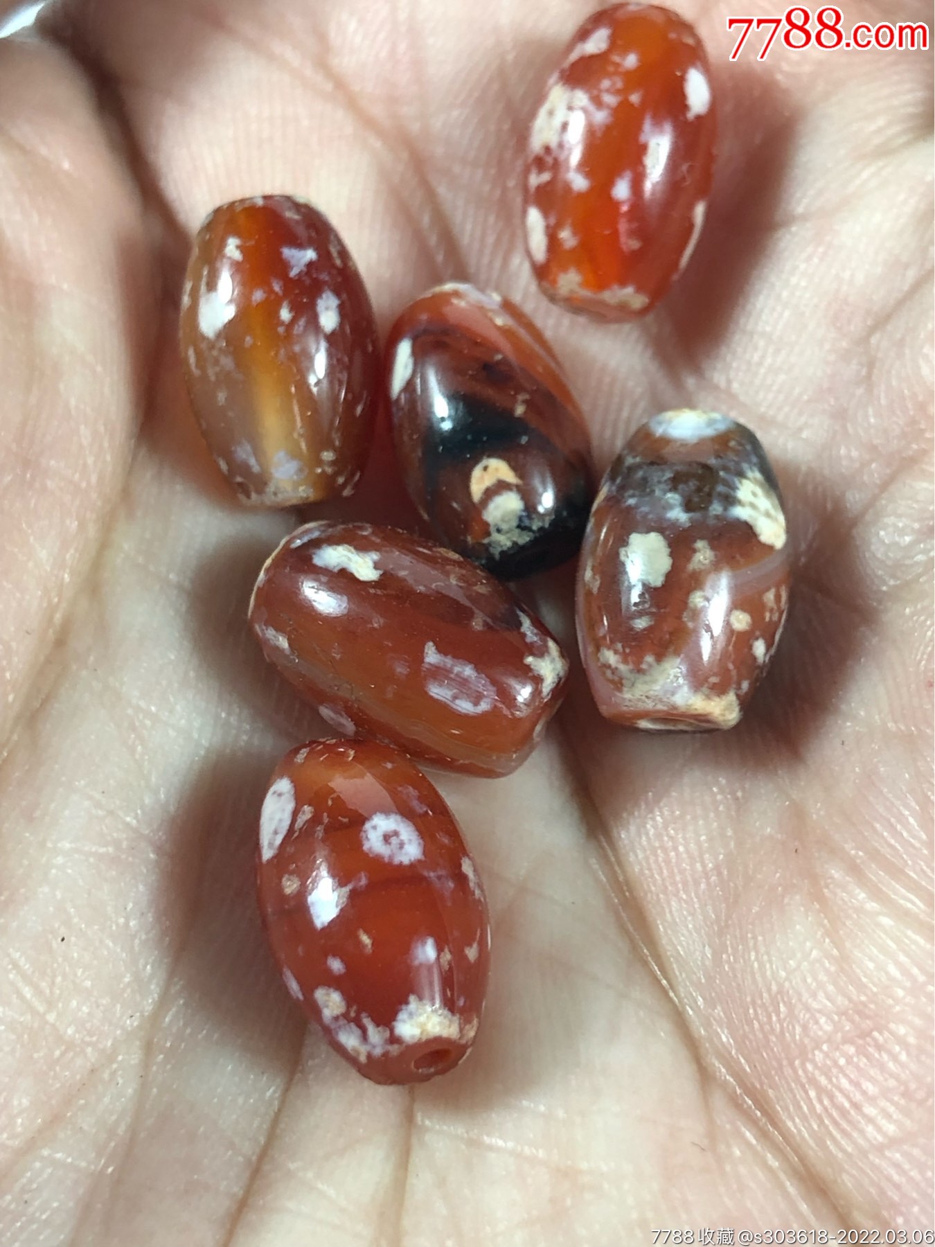 品名几十年灰皮玛瑙珠子