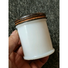 老雪花膏瓶带标识的老玻璃瓶民国雪花膏瓶