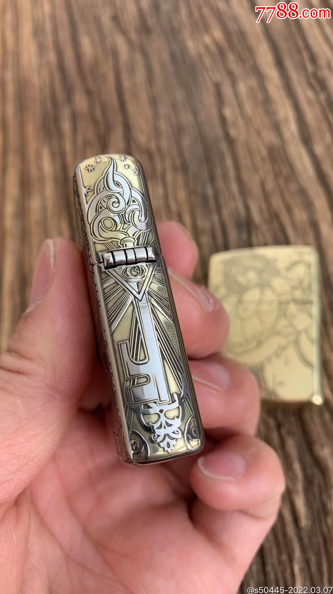 zippo纯铜精雕性感美女煤油防风打火机氧化材质把玩