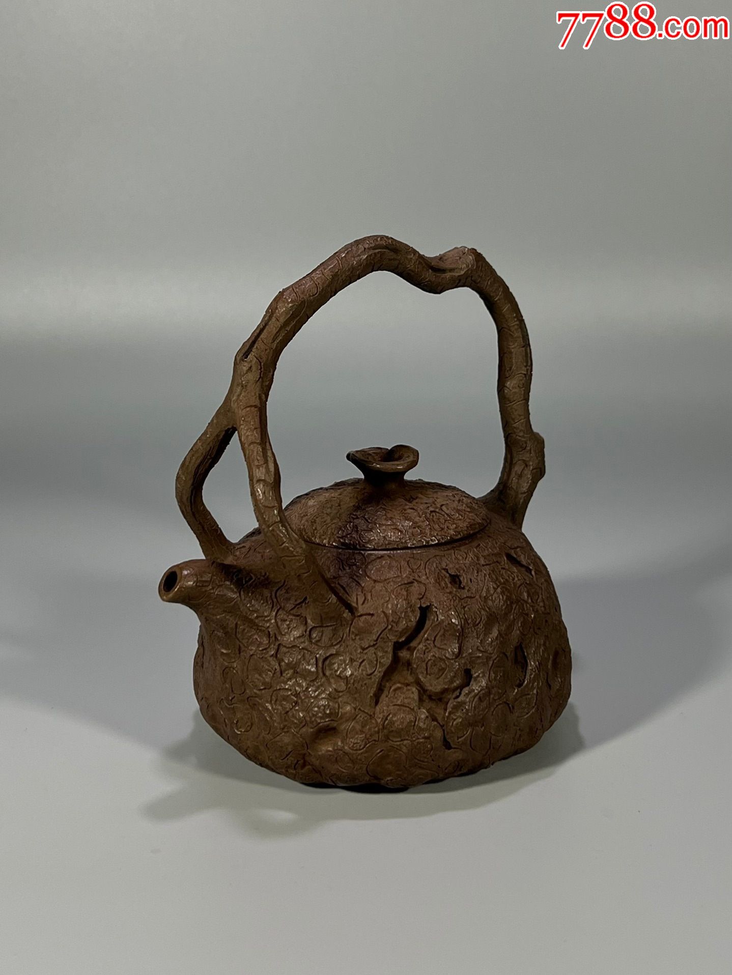 明代「供春」紫砂灵芝供春提梁_紫砂壶_第6张_7788钟表收藏