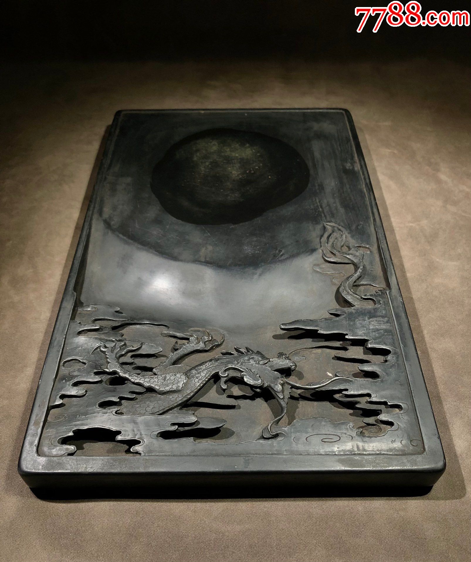 "黄慎"龙纹端砚_其他砚台_第2张_7788砚台收藏