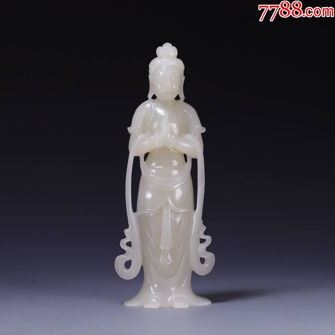 和田玉观音站像