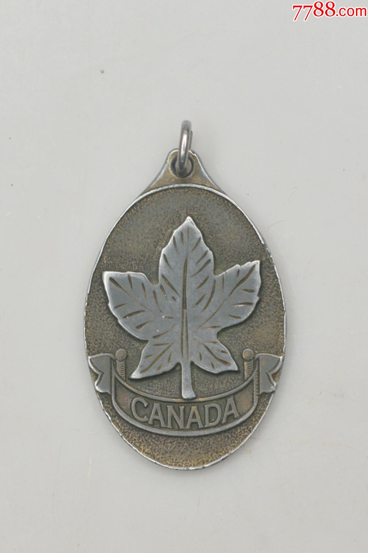 西洋古董古玩杂件老东西外国老牌子加拿大锡牌子海外回流钥匙链扣