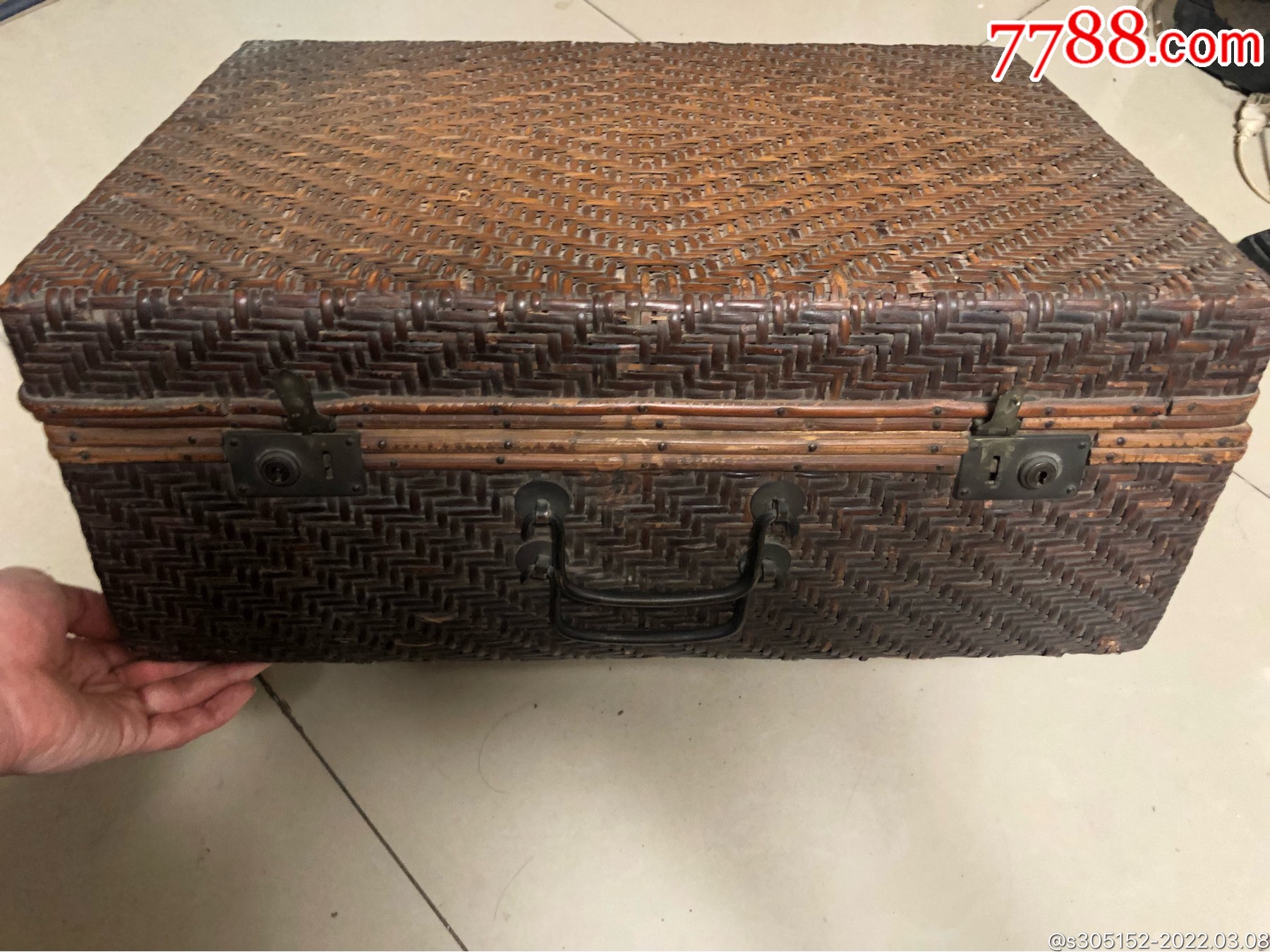 民国藤条手提箱,衣物箱,旅行箱-价格:300元-se85788558-其他箱包-零售