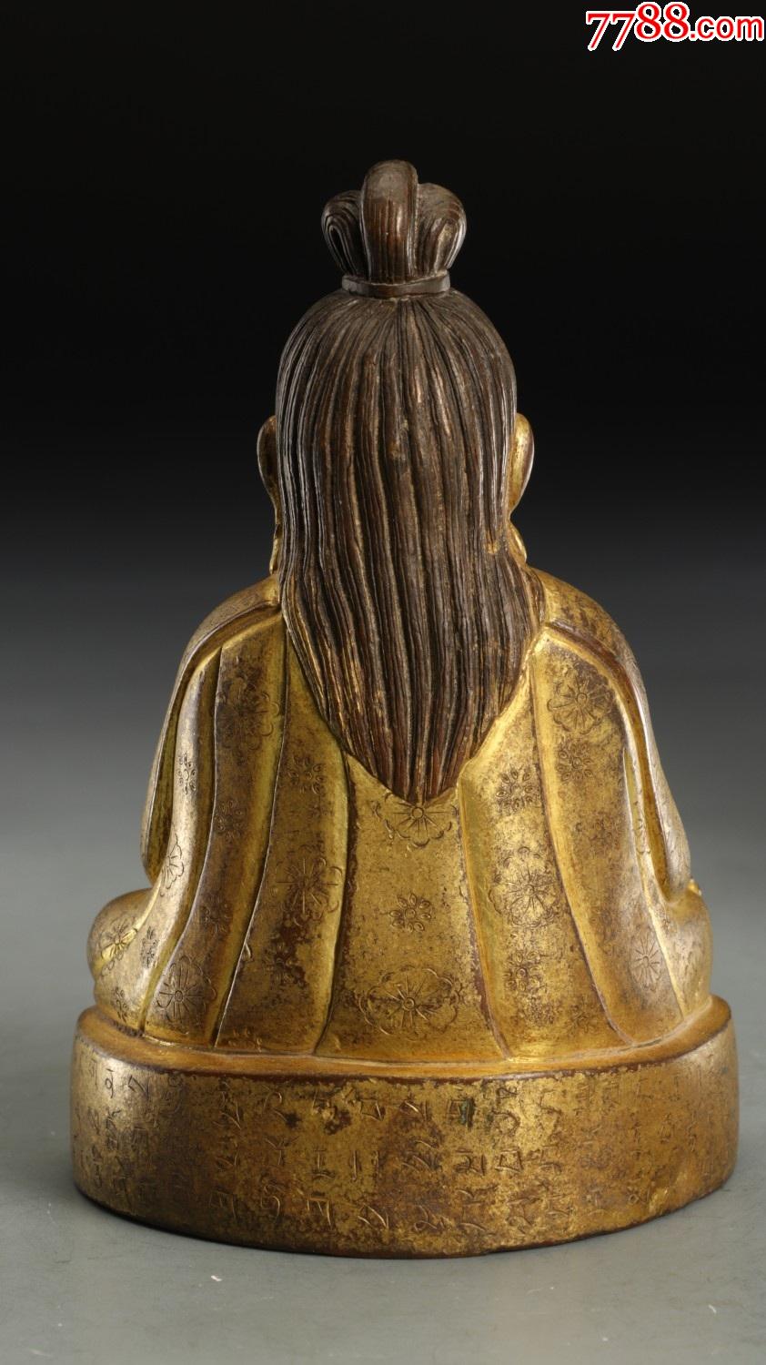 铜鎏金唐东杰布坐像