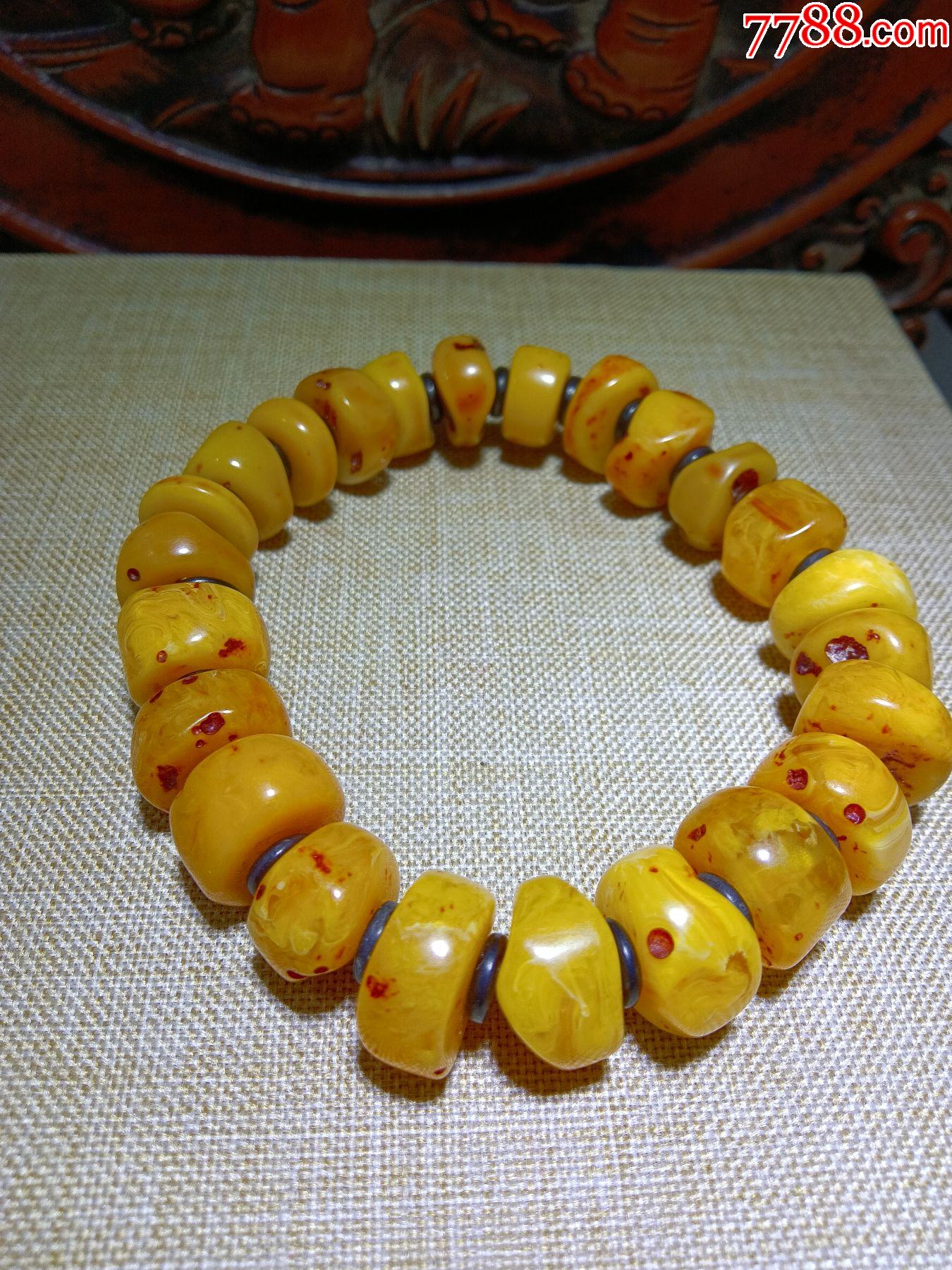 天然老蜜蜡手串