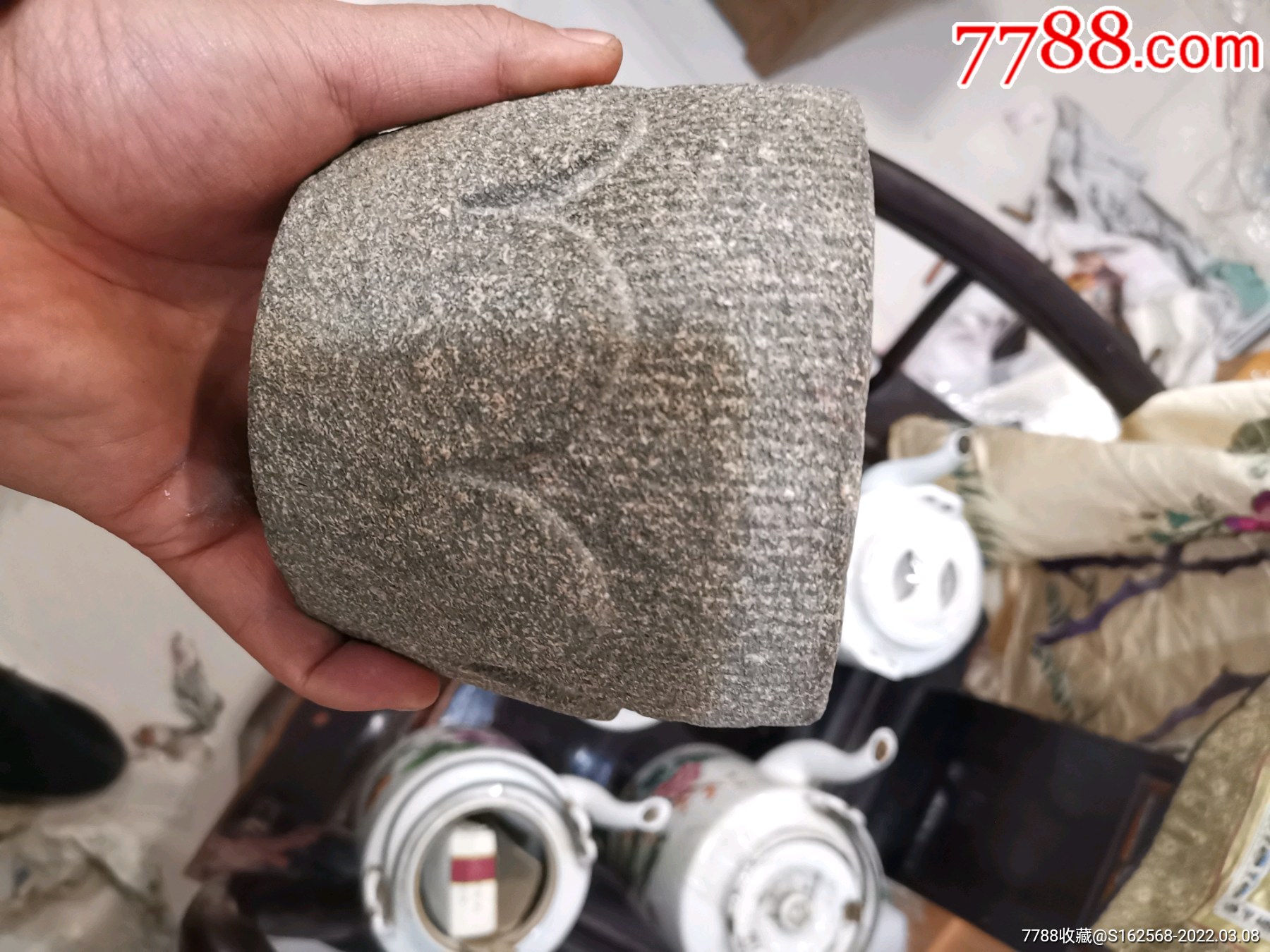 清代莲花石臼_其他石器_图片收藏_回收价格_7788音像