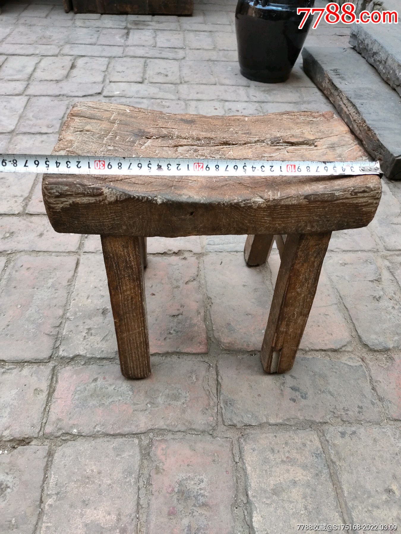 明代厚重榆木板凳
