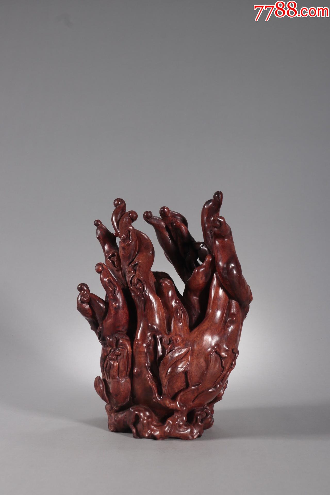 黄花梨随形佛手摆件