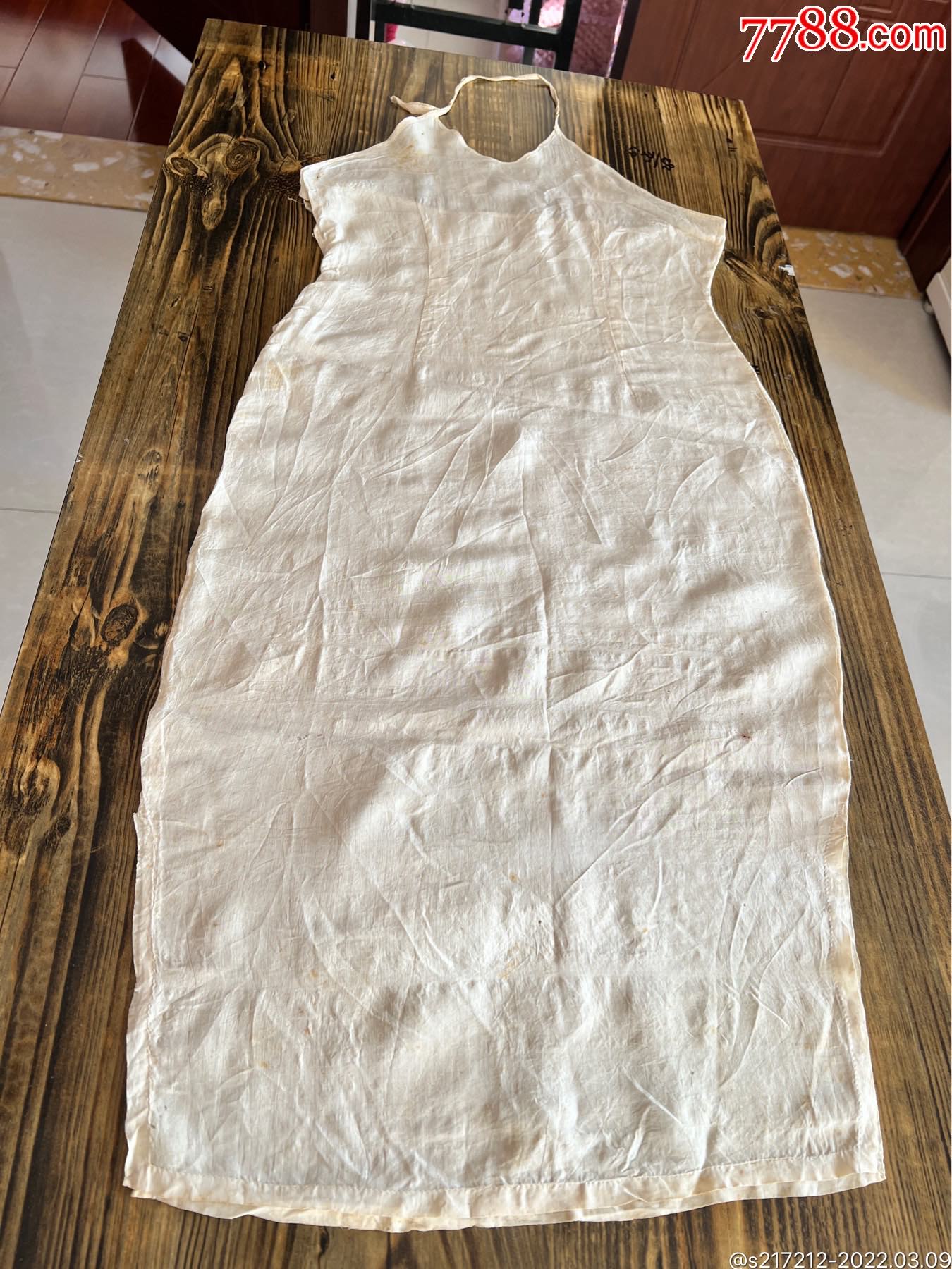 民国时期真丝旗袍内衬