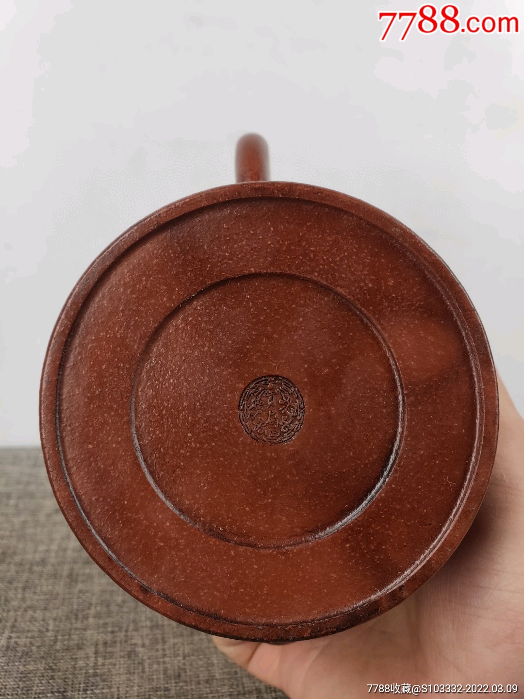 民间收到民藏贡局底款画彩描金老紫砂壶一把包浆醇厚保存完整