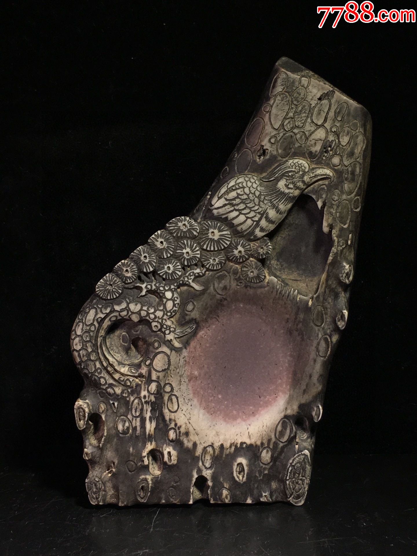 紫袍玉带石苍松翠鸟