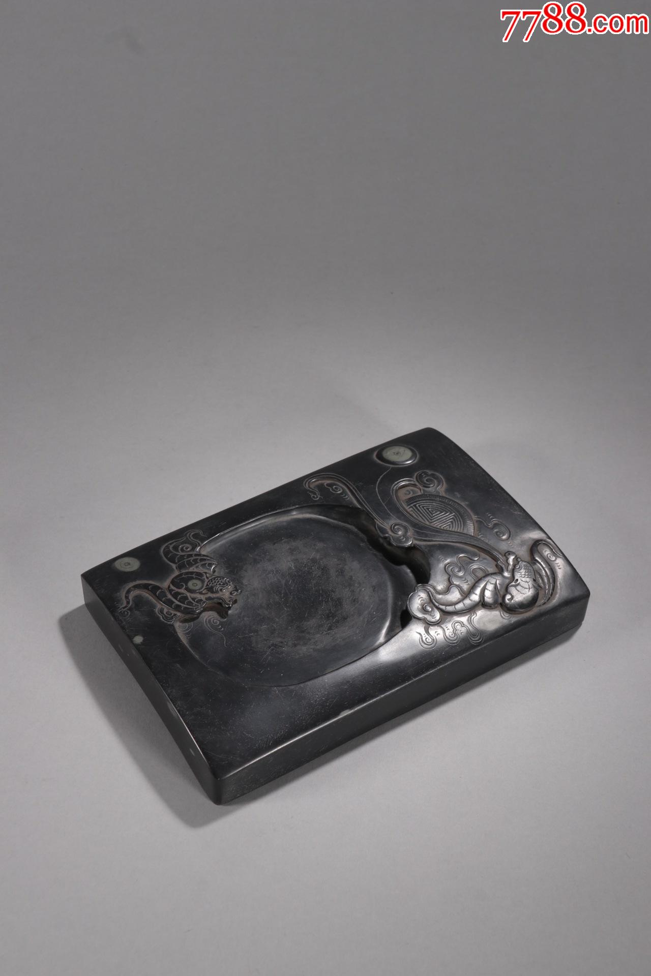 老坑端石双福瓦砚