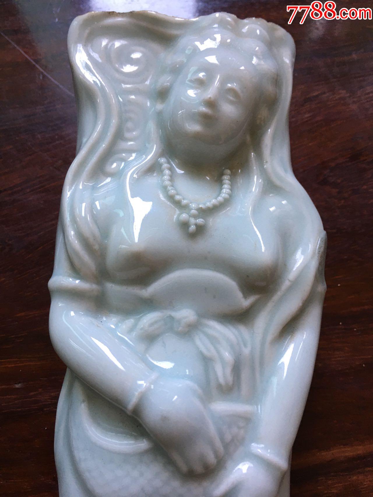 清德化白釉西洋仕女壁瓶_单色白瓷_第4张_7788老酒收藏