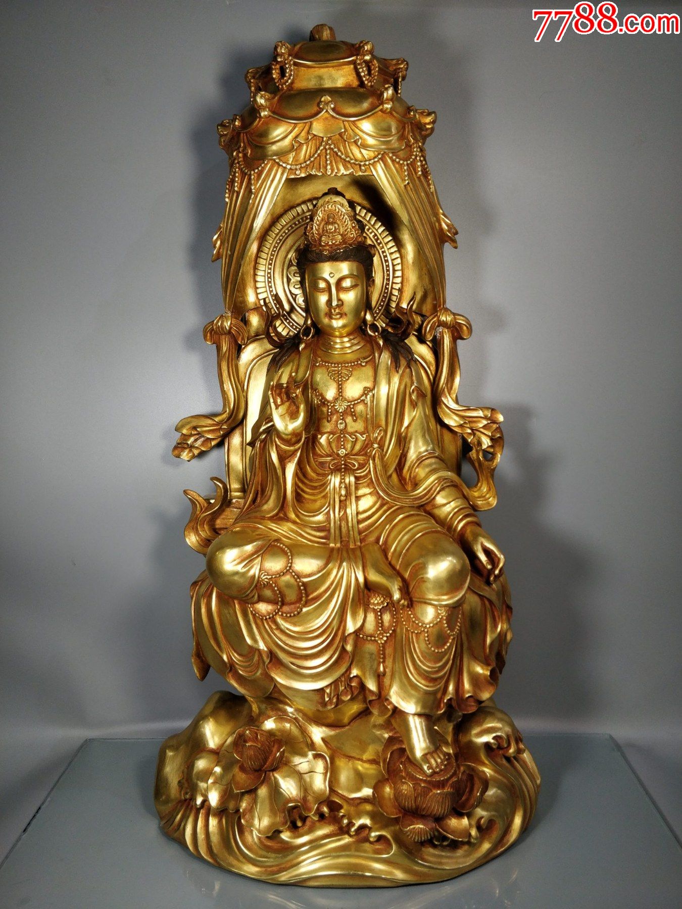 鎏金观音-价格:49900元-se85831136-铜像/铜佛像-零售-7788收藏__收藏